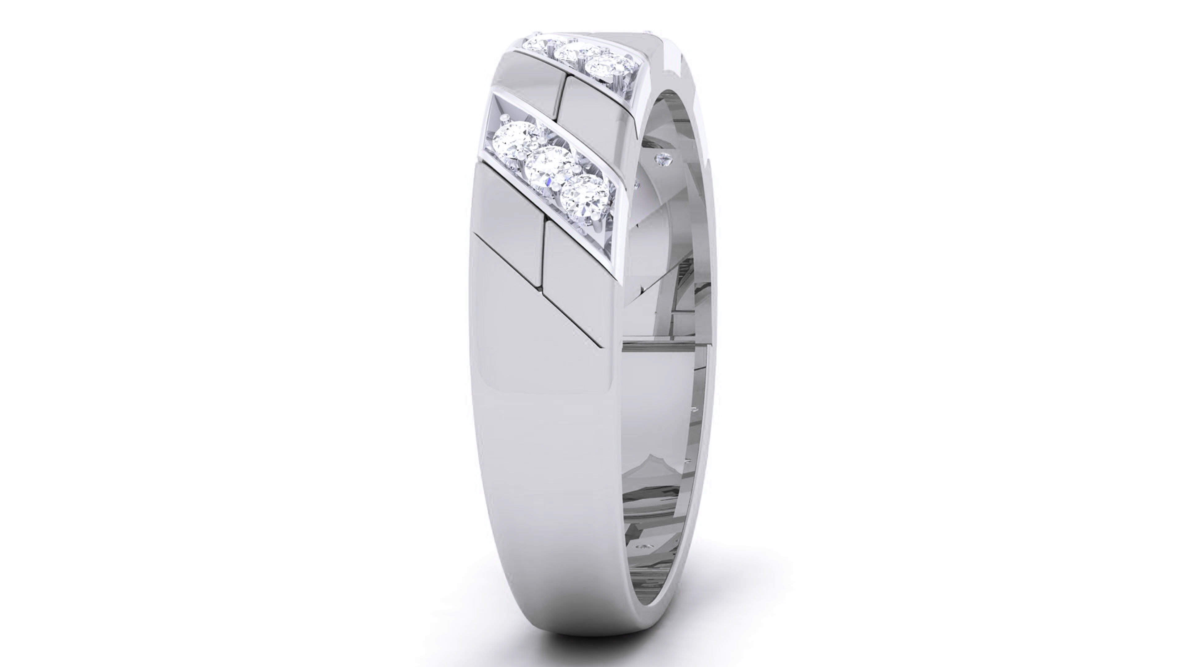 Couple Band Ring 3dm render detail  3D print model_11