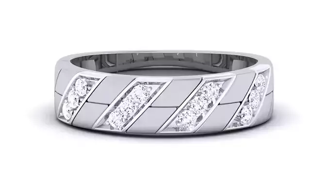 Couple Band Ring 3dm render detail  3D print model
