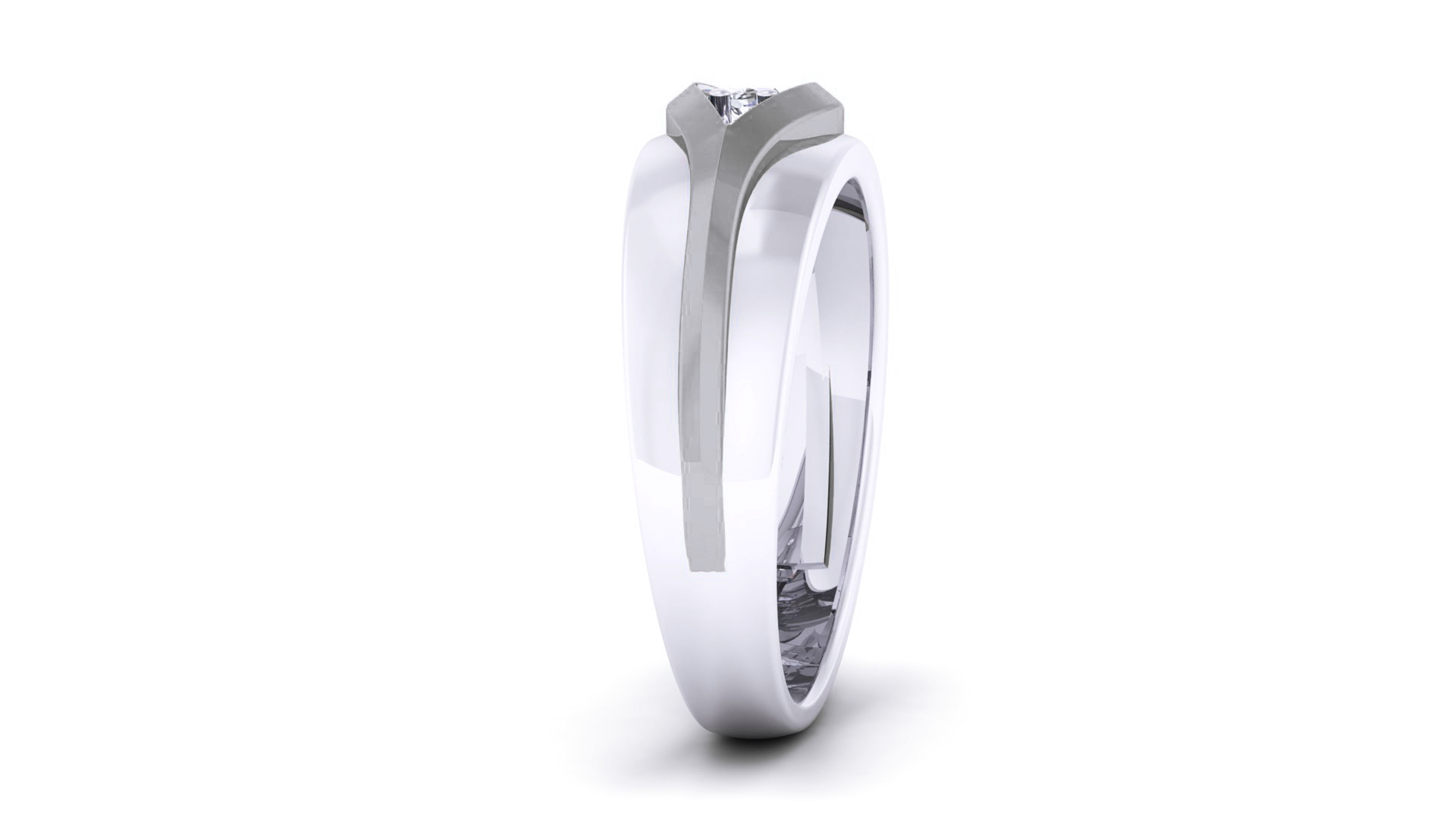 Couple Band Ring 3dm render detail  3D print model_21