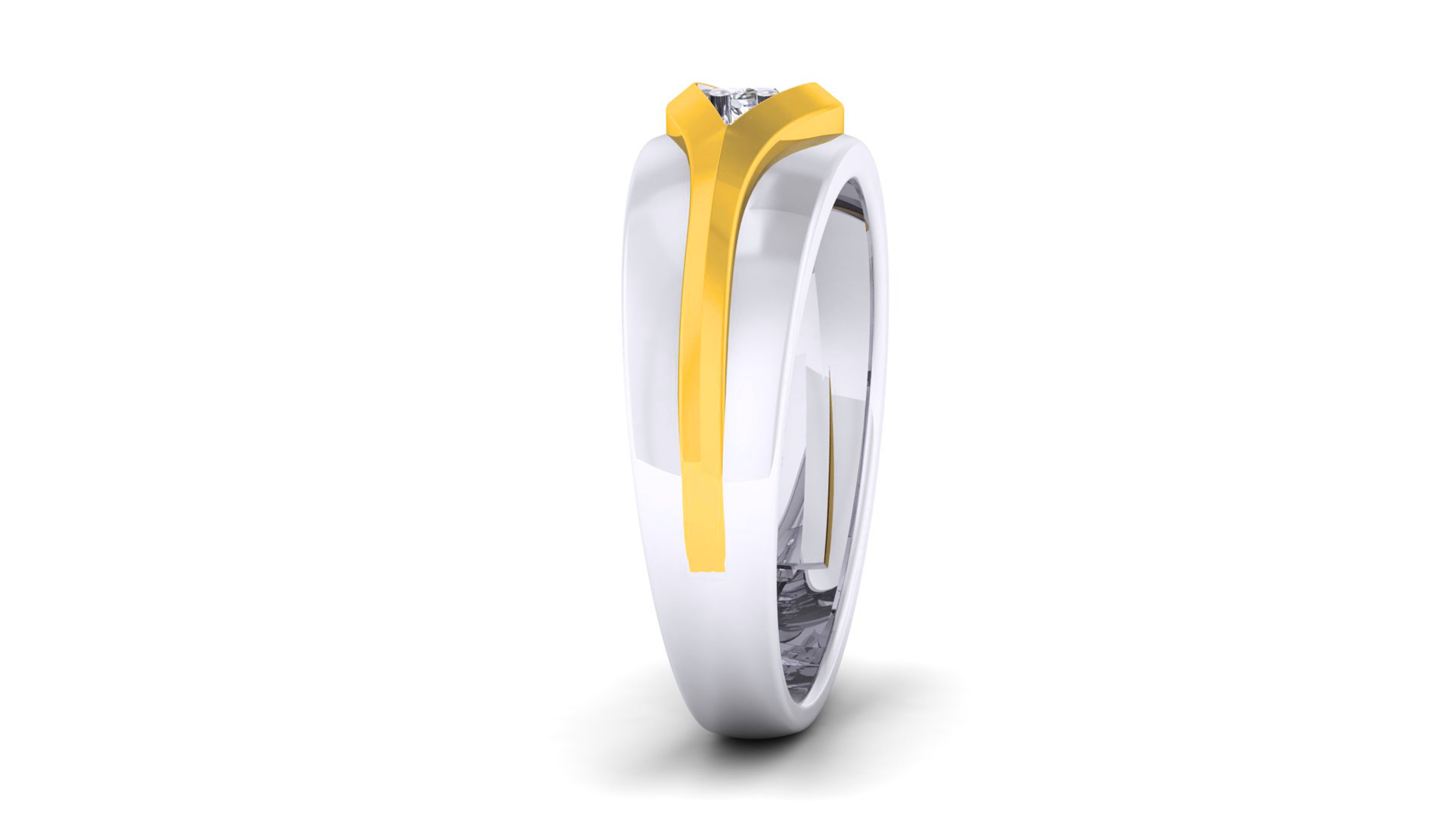 Couple Band Ring 3dm render detail  3D print model_22