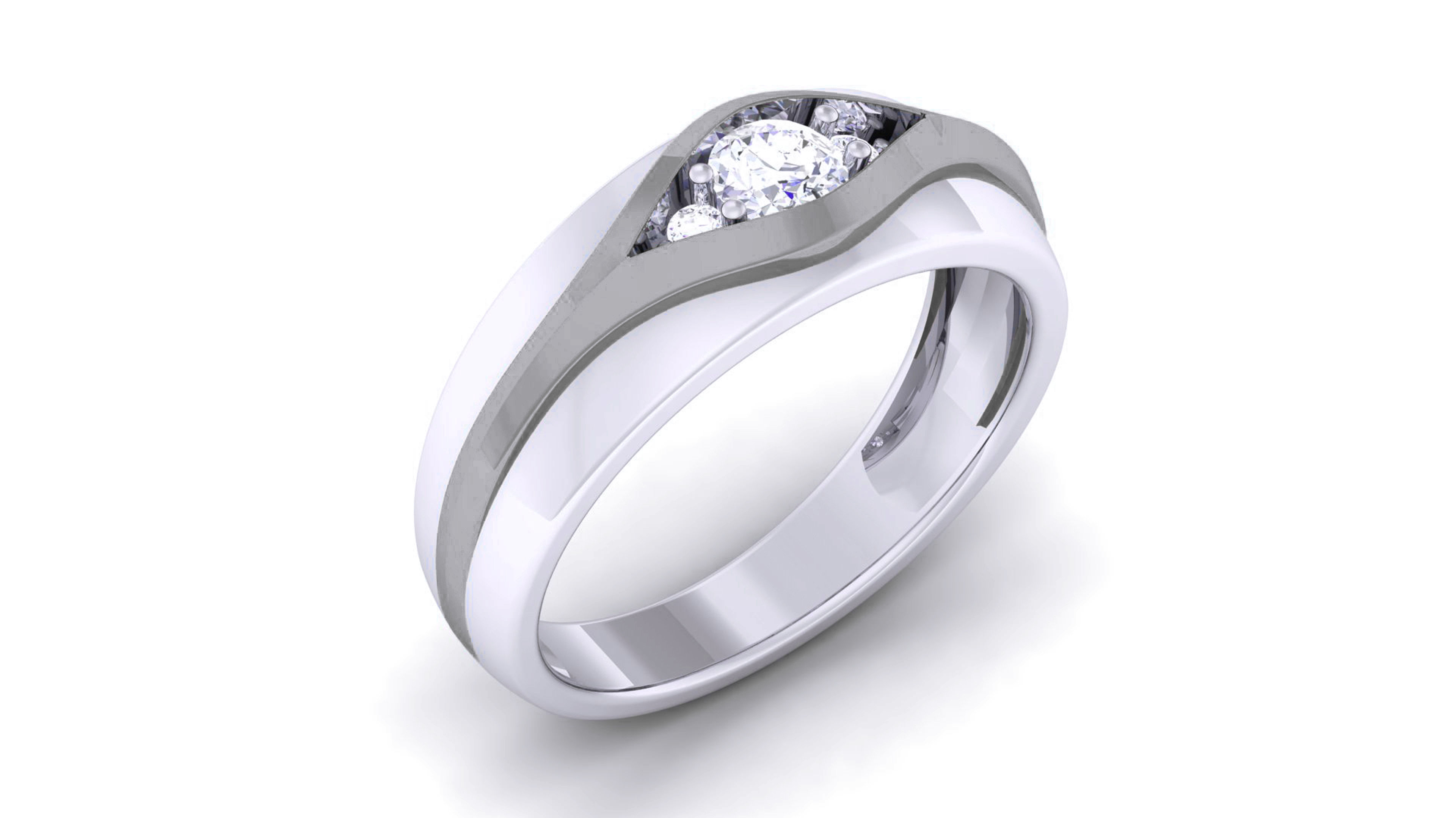 Couple Band Ring 3dm render detail  3D print model_19