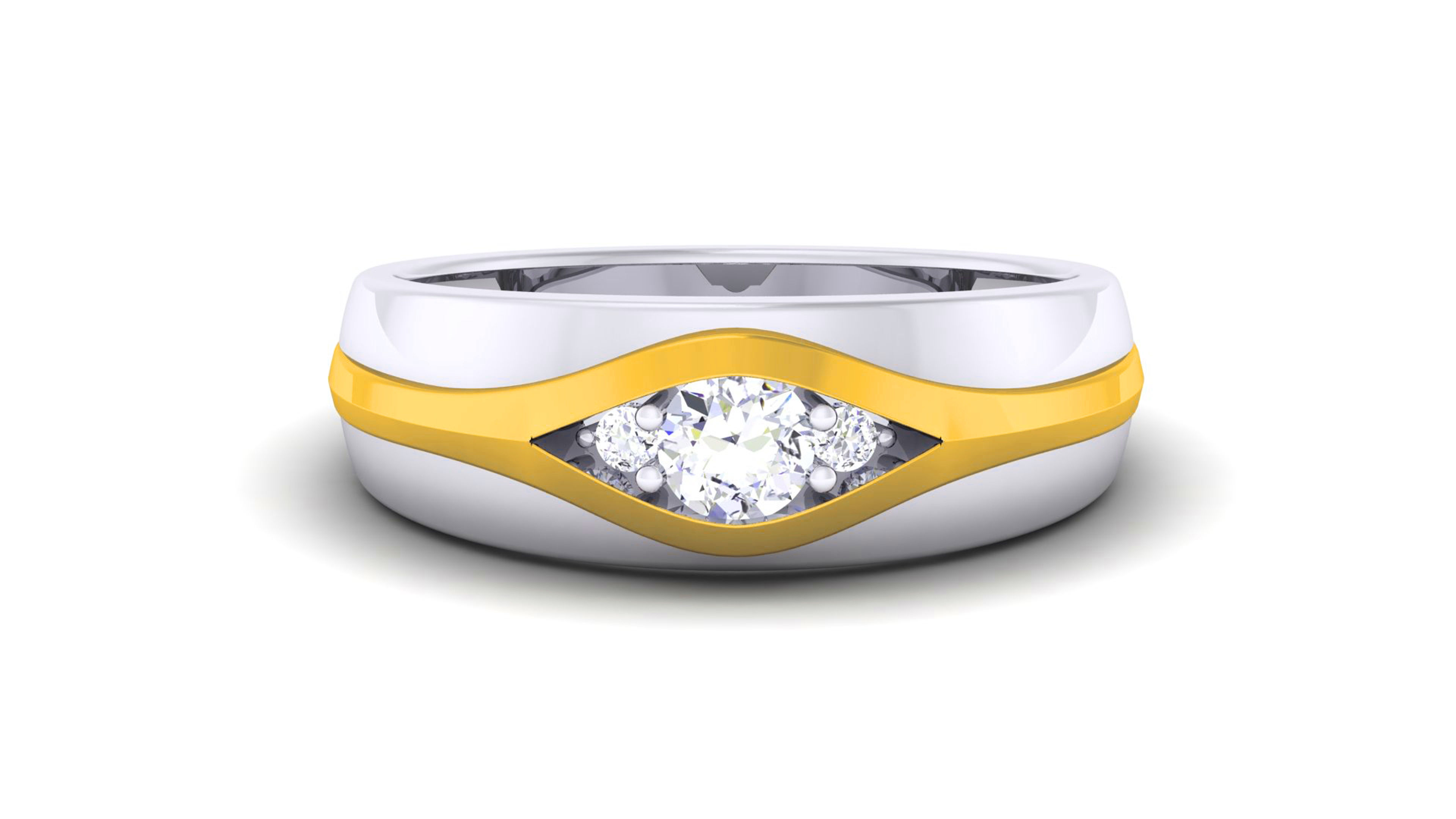 Couple Band Ring 3dm render detail  3D print model_24