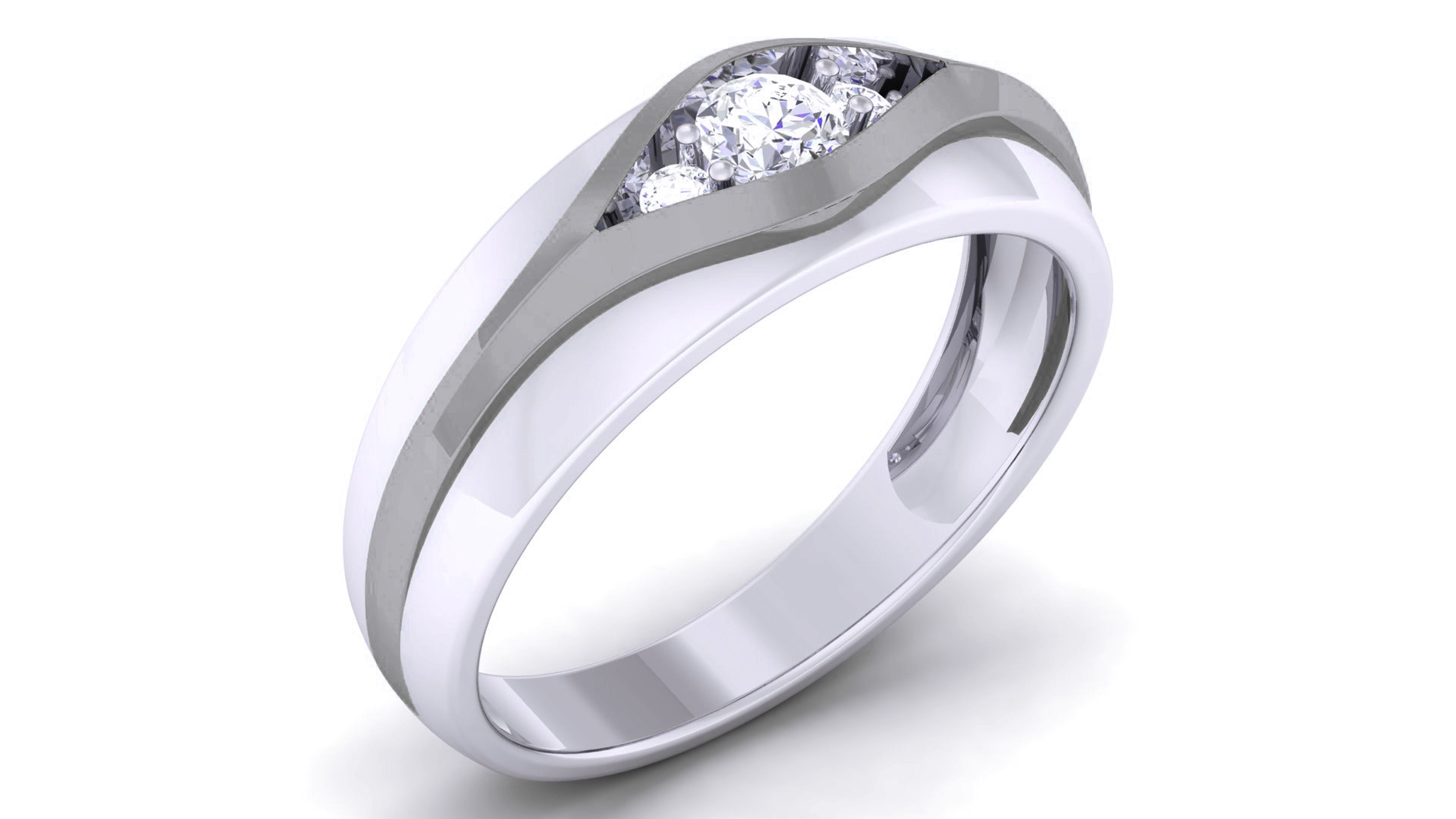 Couple Band Ring 3dm render detail  3D print model_8