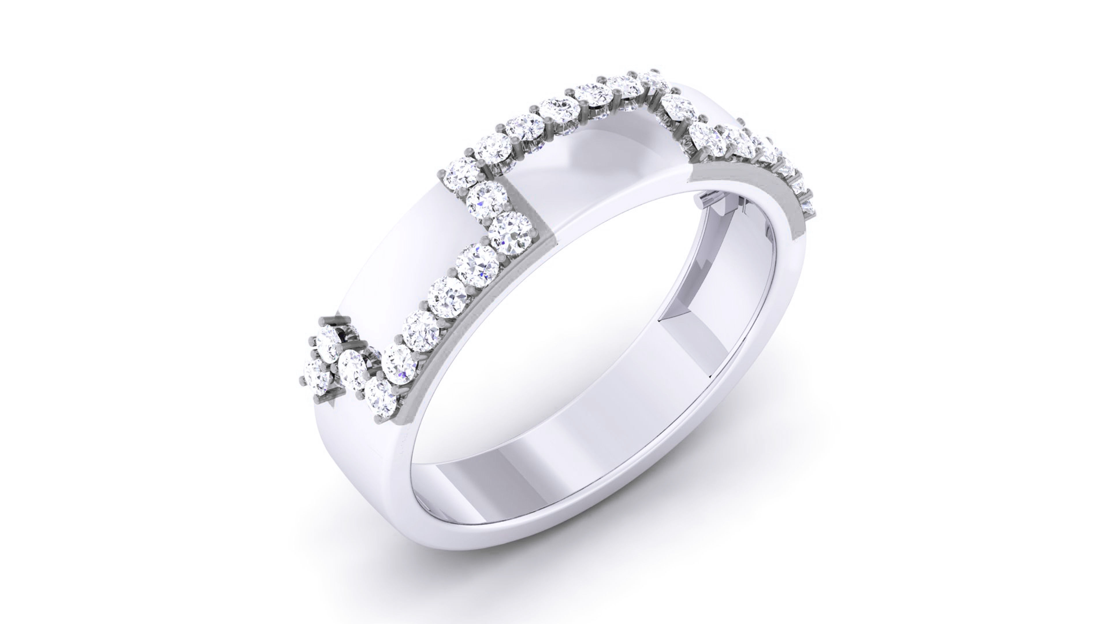 Couple Band Ring 3dm render detail  3D print model_18