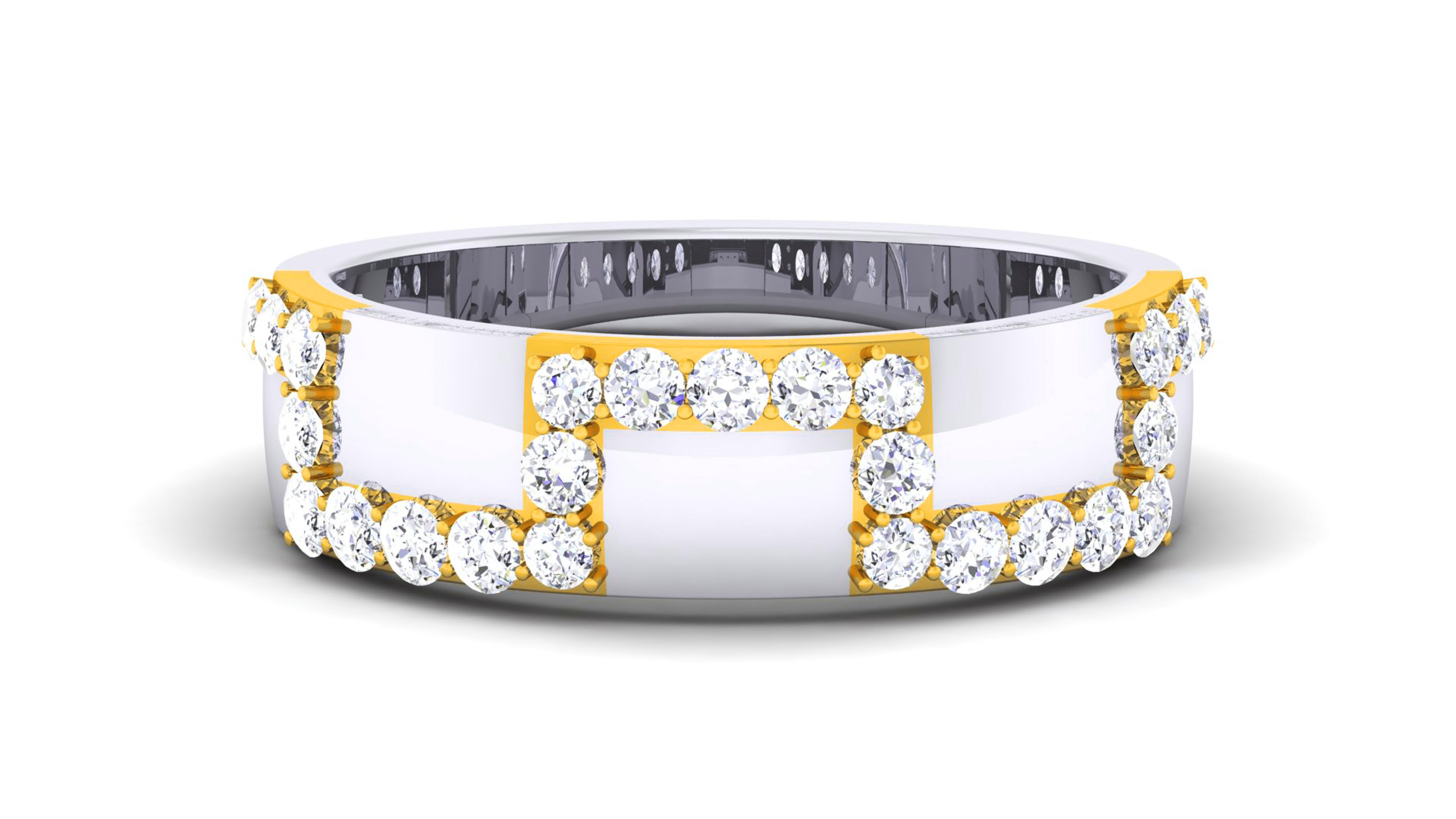 Couple Band Ring 3dm render detail  3D print model_12