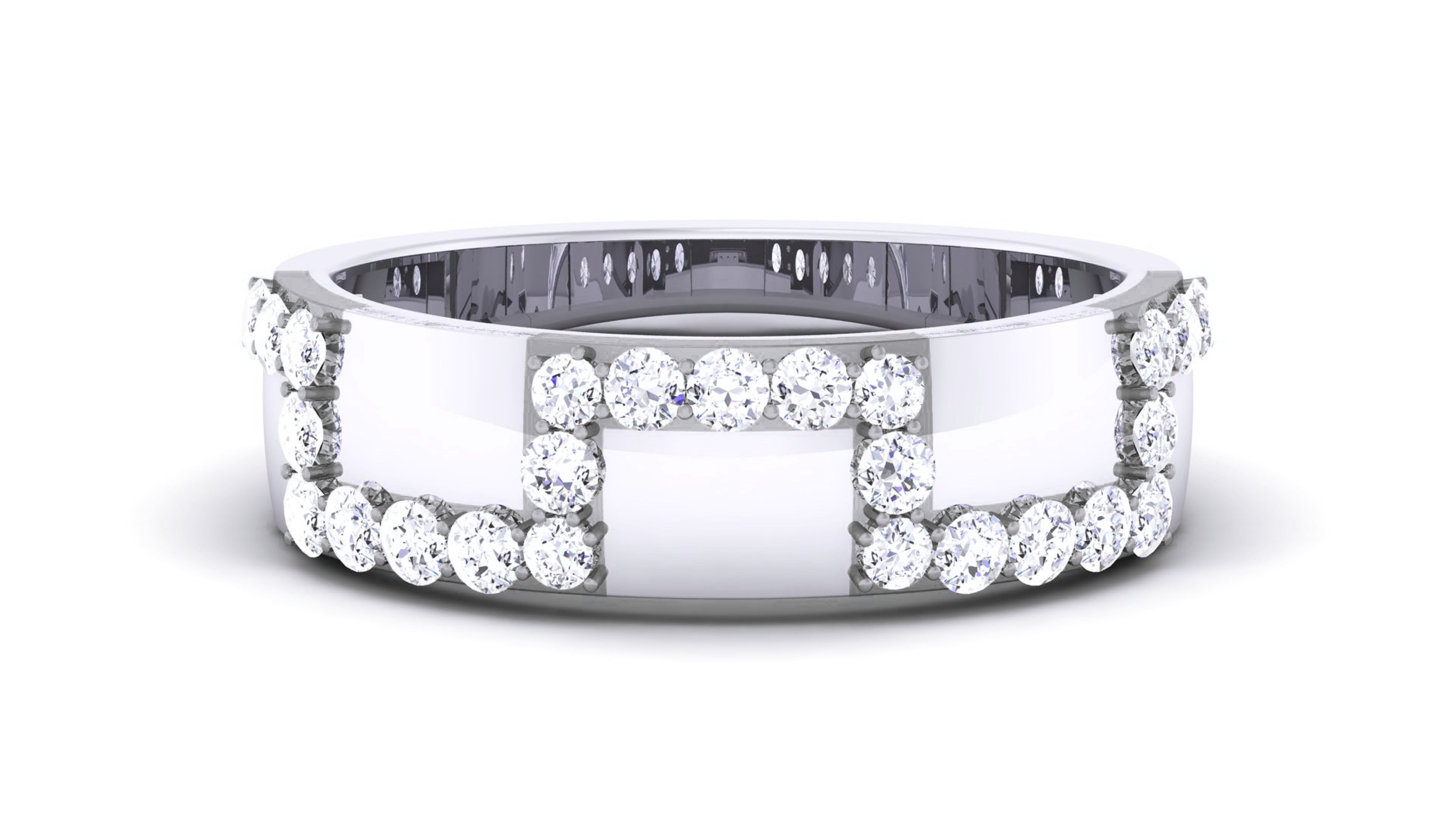 Couple Band Ring 3dm render detail  3D print model_13