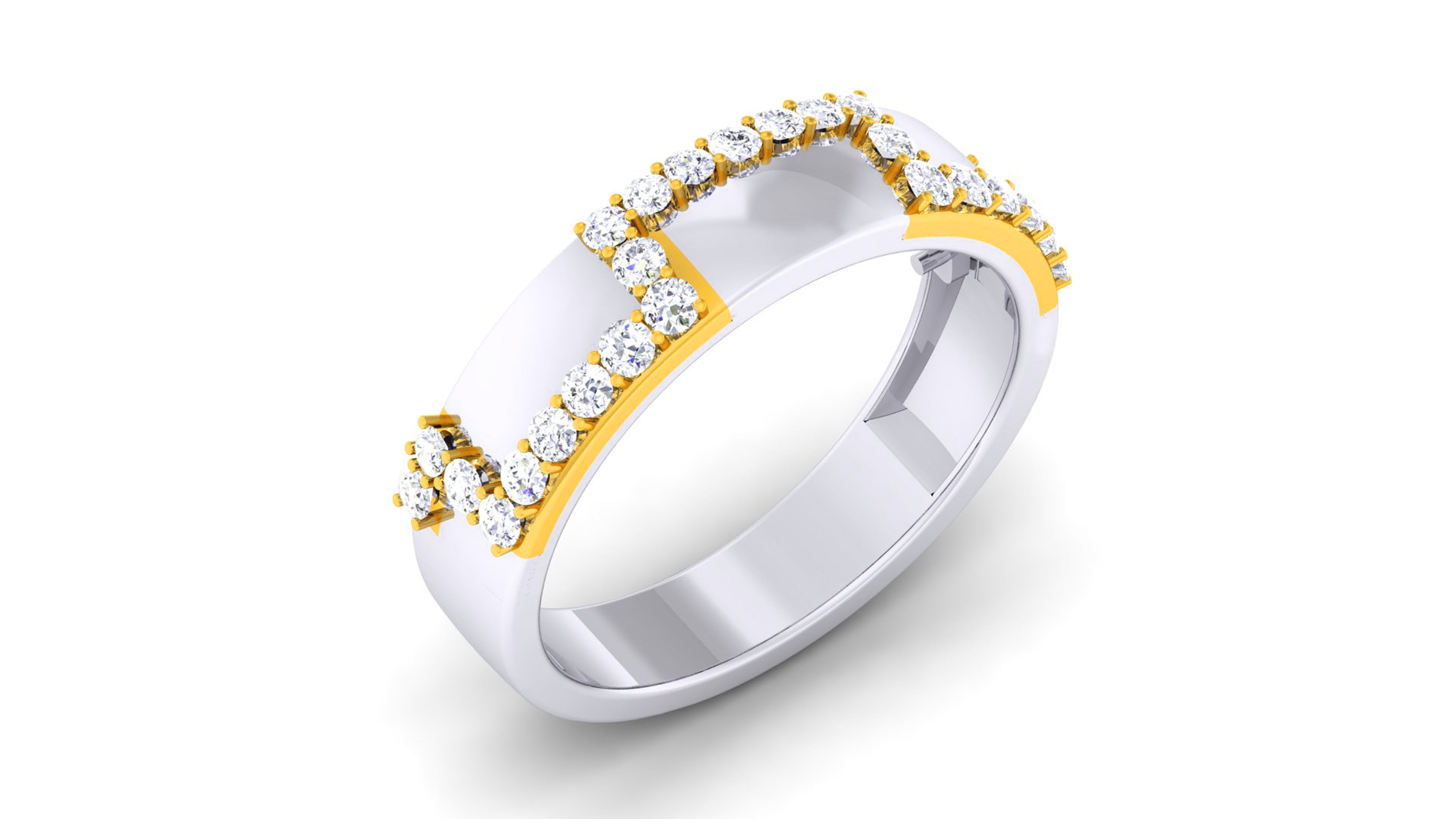 Couple Band Ring 3dm render detail  3D print model_19