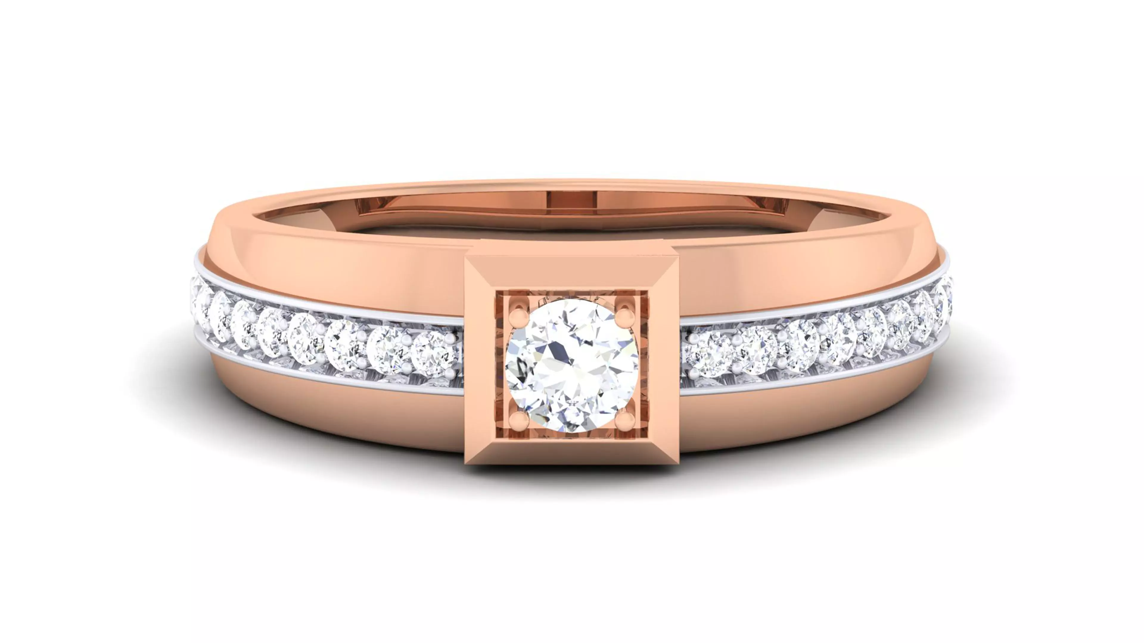 Couple Band Ring 3dm render detail  3D print model_0