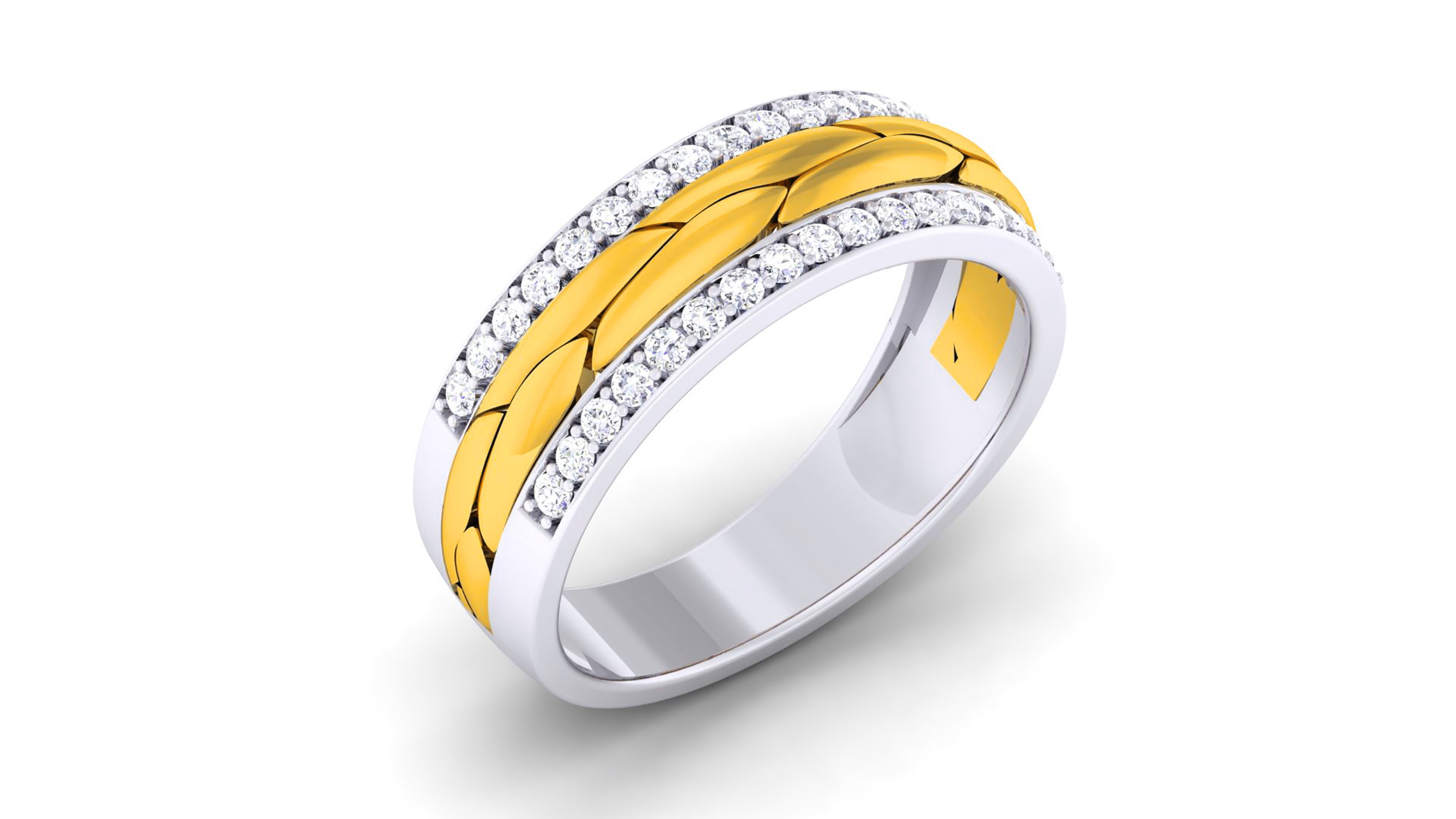 Couple Band Ring 3dm render detail  3D print model_17