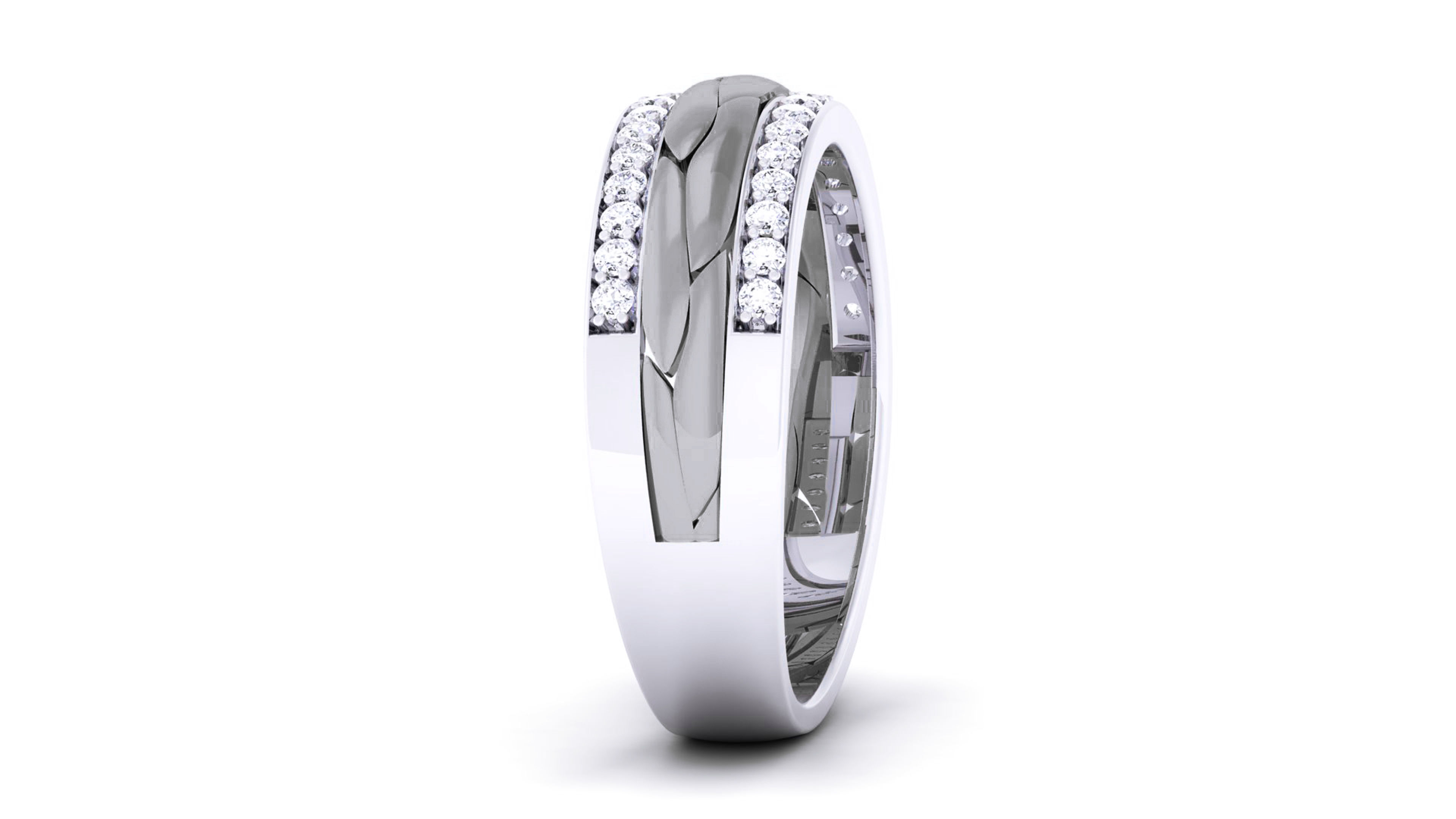 Couple Band Ring 3dm render detail  3D print model_22