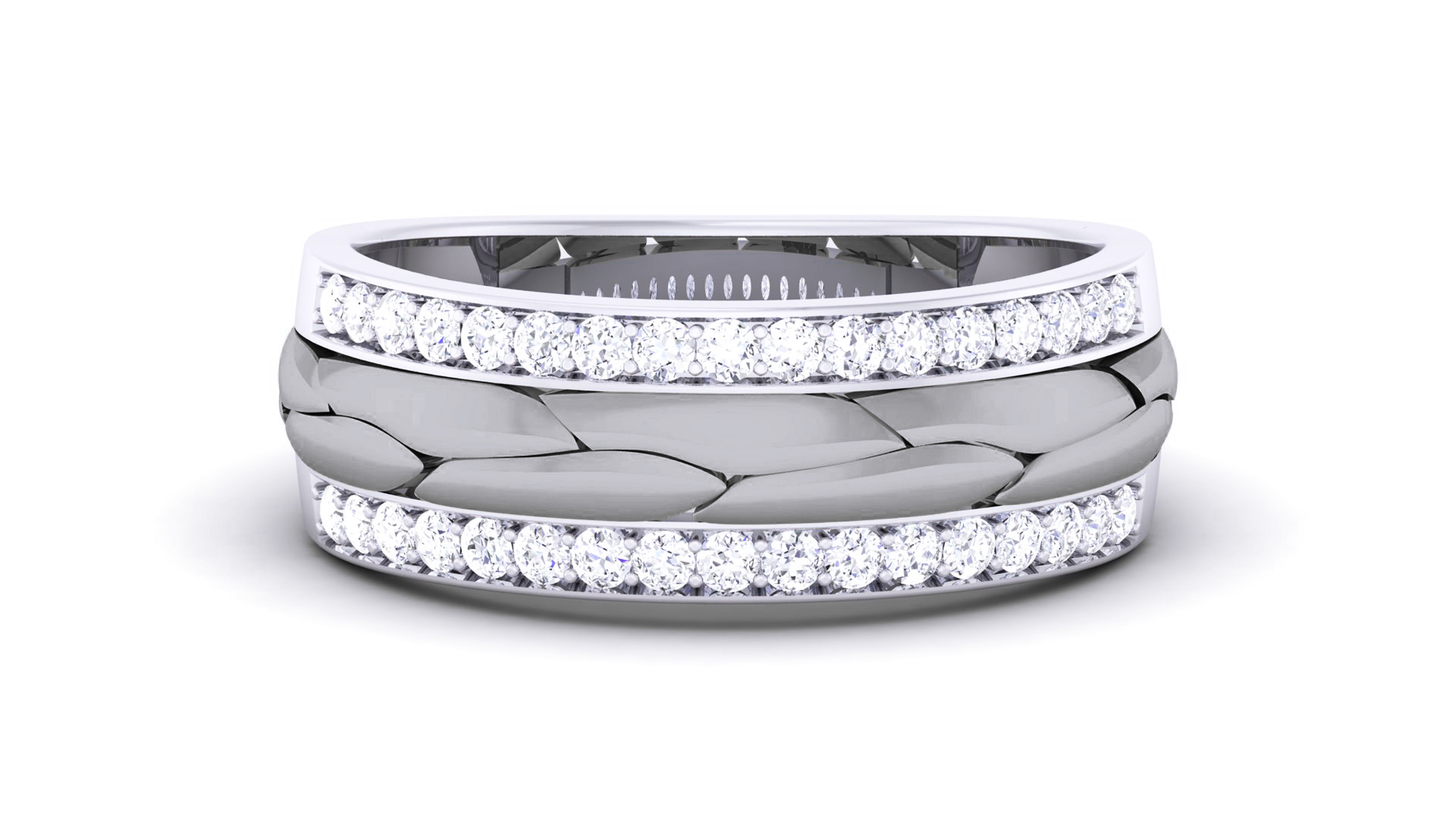 Couple Band Ring 3dm render detail  3D print model_13