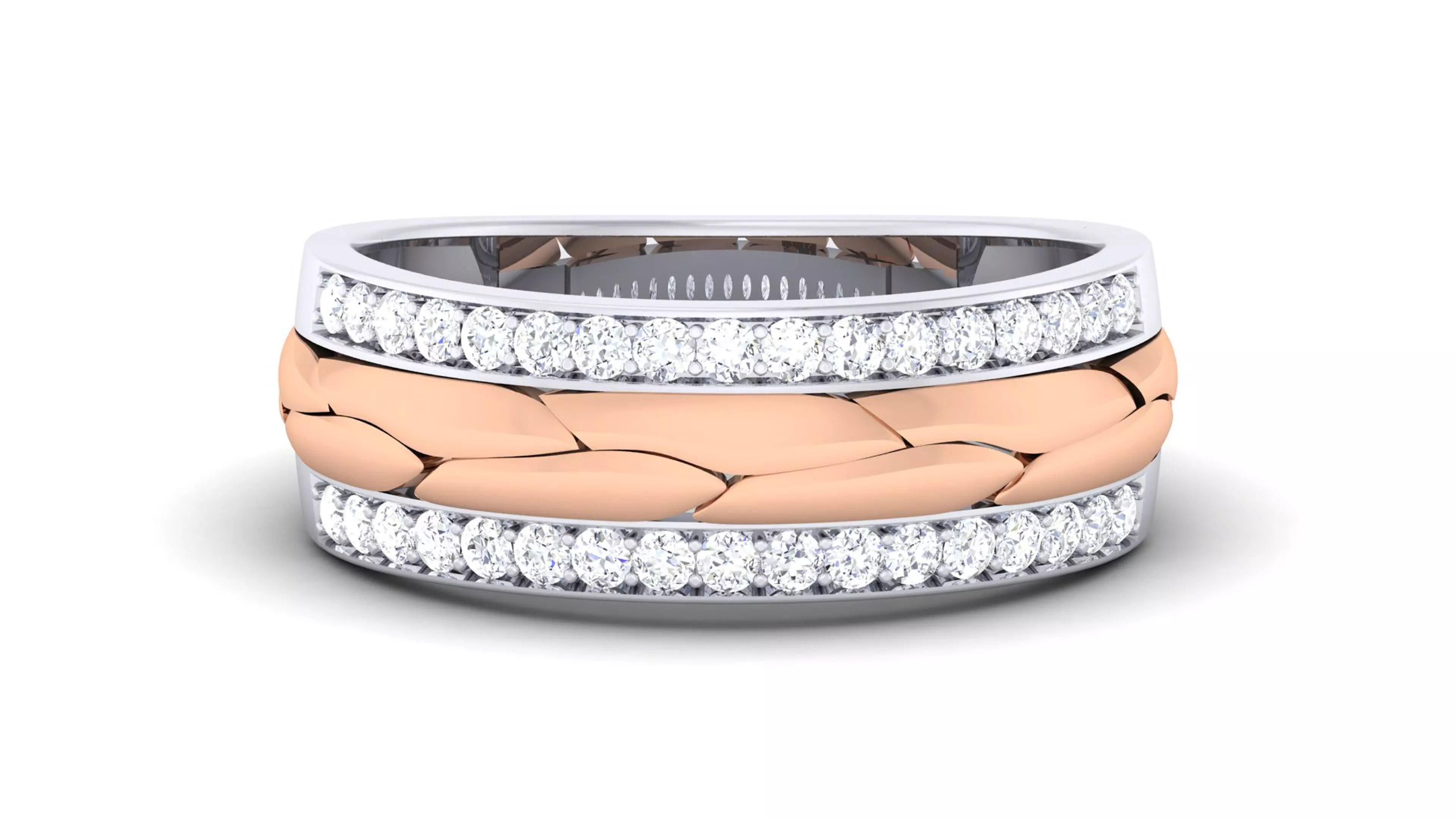 Couple Band Ring 3dm render detail  3D print model_0