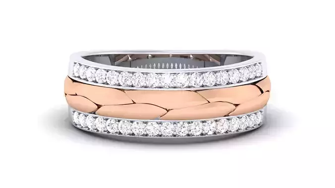 Couple Band Ring 3dm render detail  3D print model