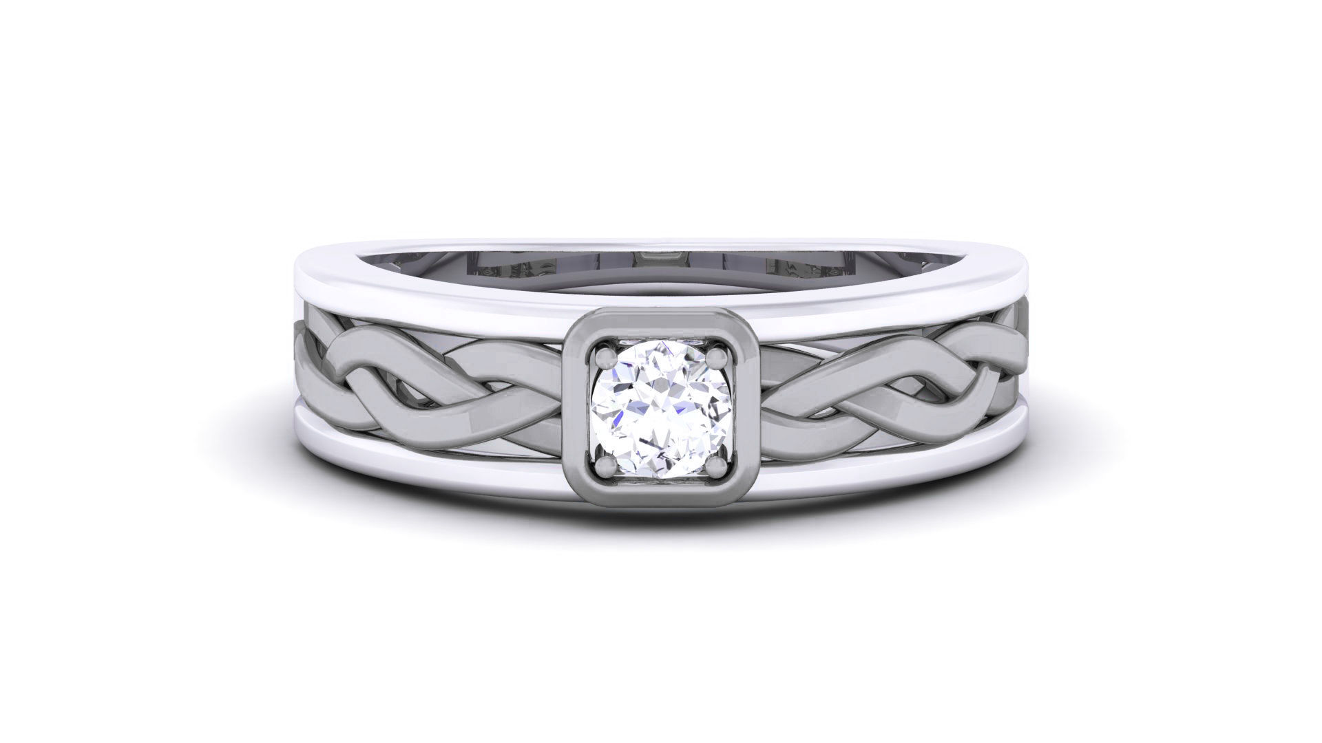 Couple Band Ring 3dm render detail  3D print model_25