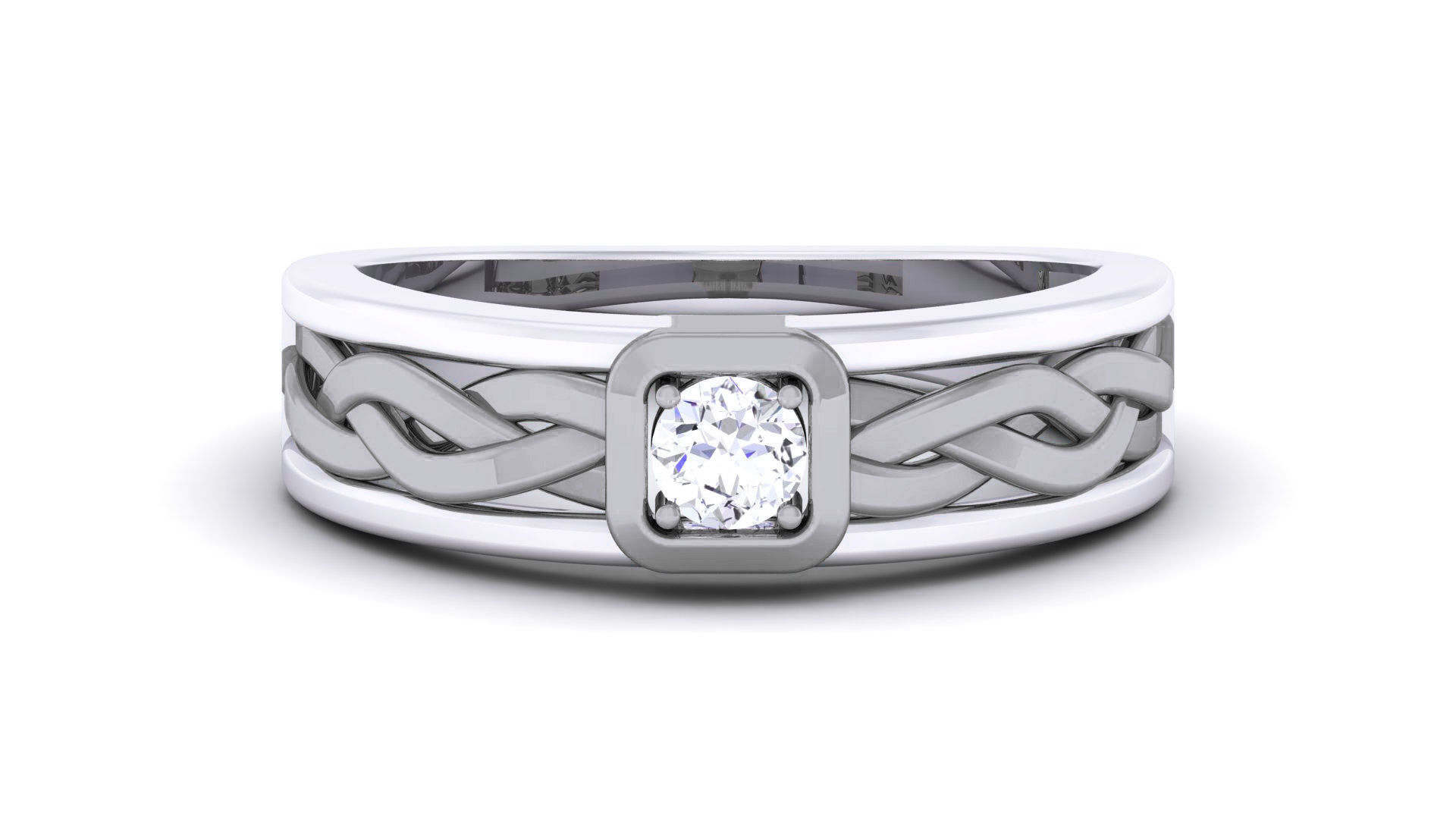 Couple Band Ring 3dm render detail  3D print model_13