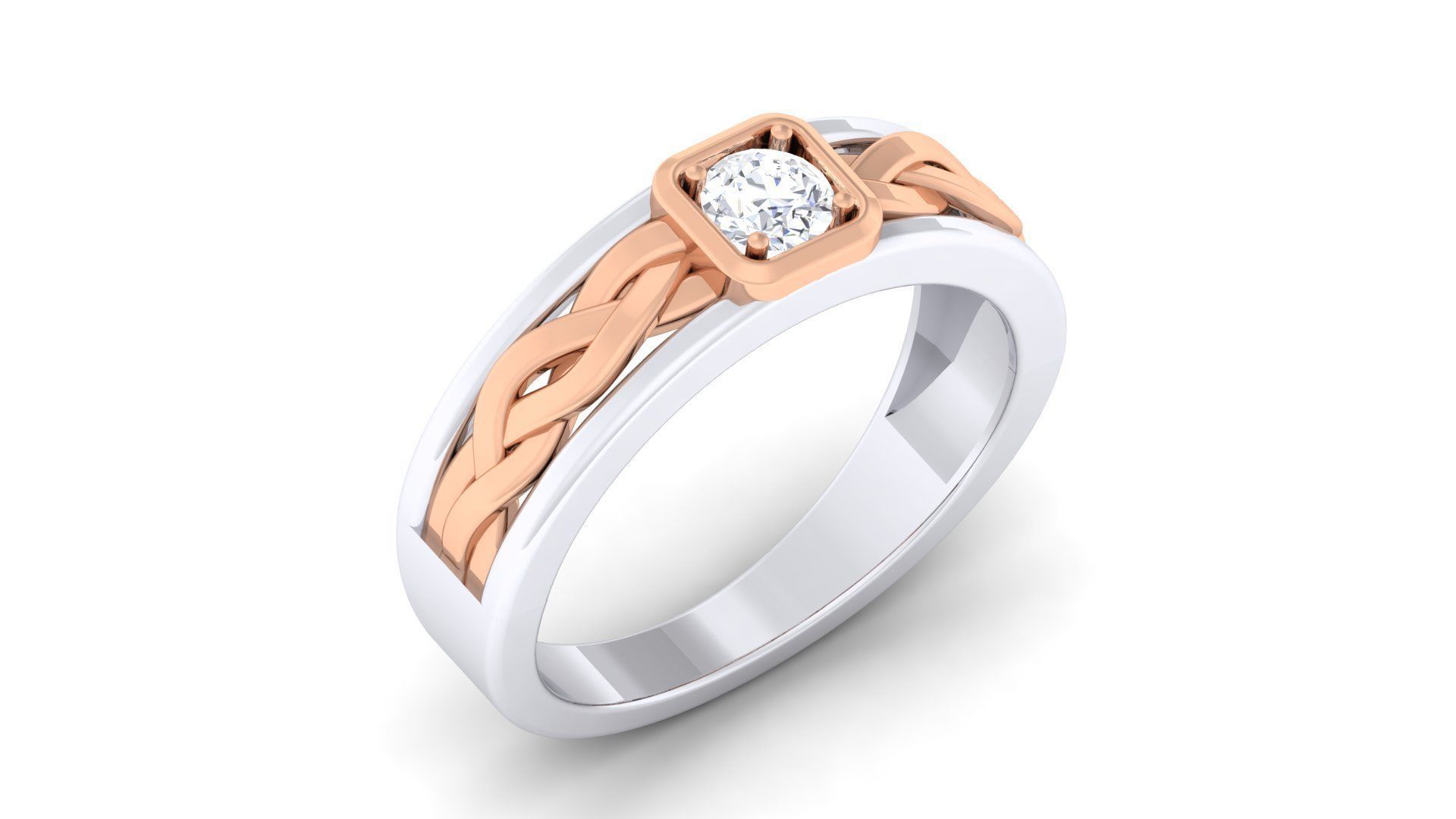 Couple Band Ring 3dm render detail  3D print model_17