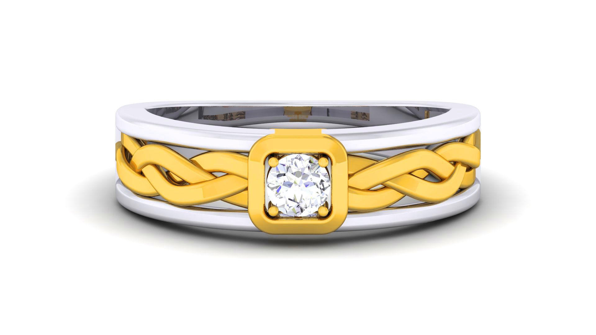 Couple Band Ring 3dm render detail  3D print model_12