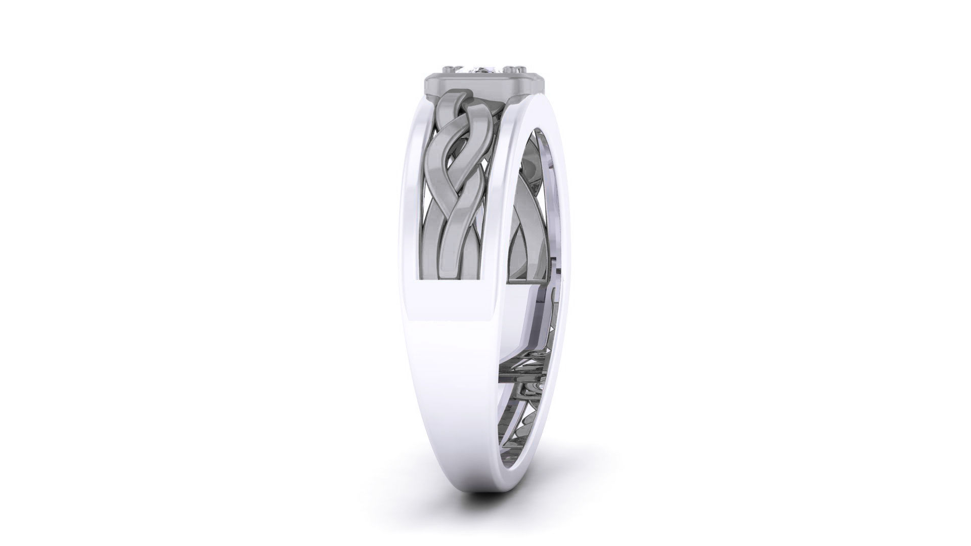 Couple Band Ring 3dm render detail  3D print model_22