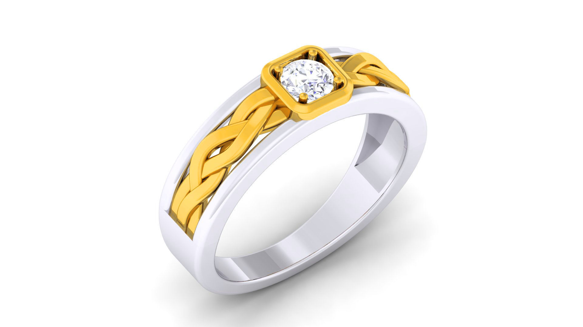 Couple Band Ring 3dm render detail  3D print model_18