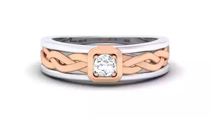 Couple Band Ring 3dm render detail  3D print model