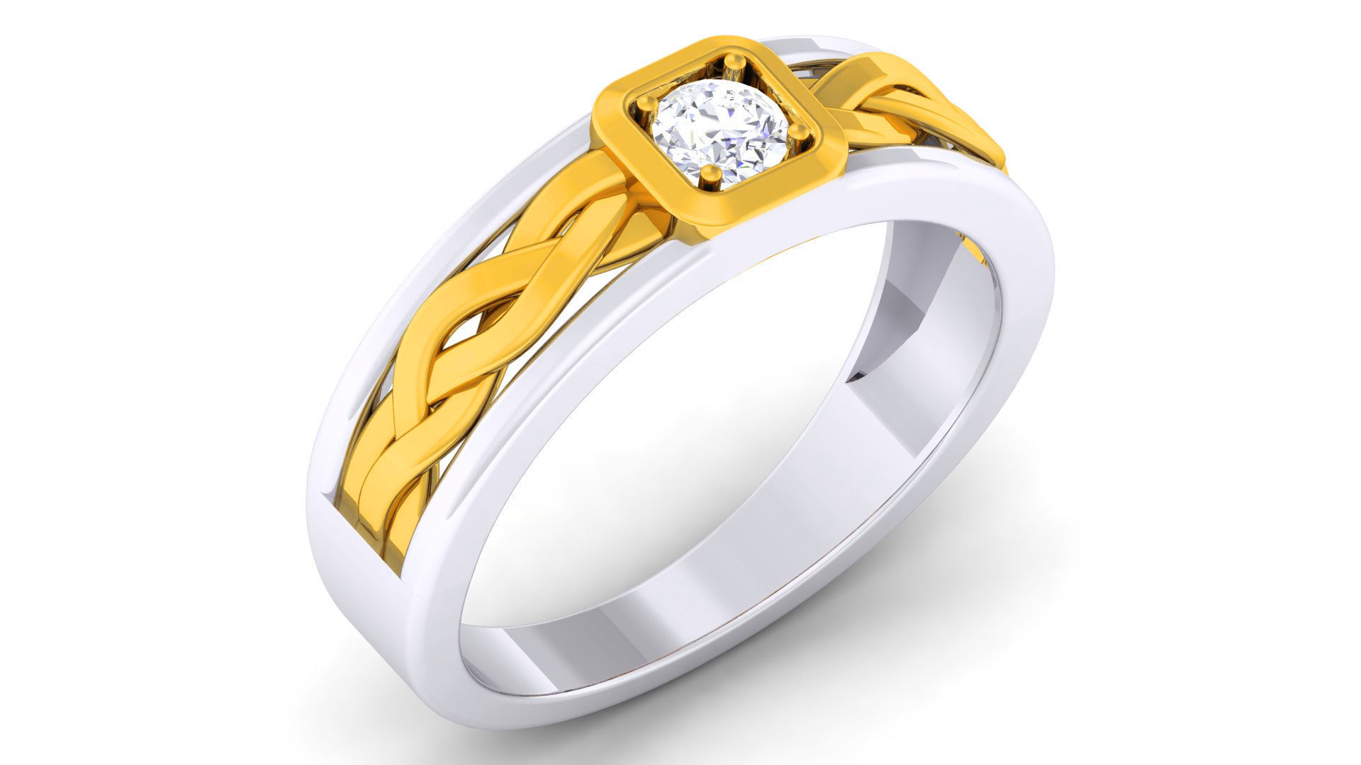 Couple Band Ring 3dm render detail  3D print model_7