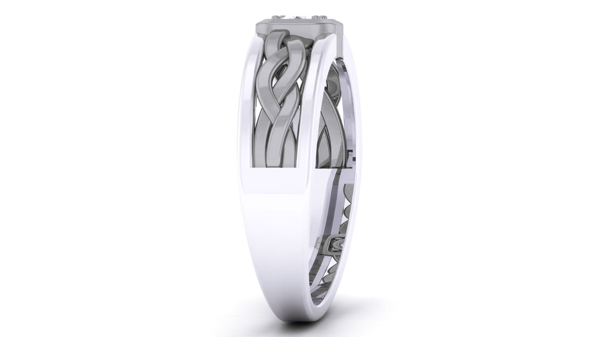 Couple Band Ring 3dm render detail  3D print model_11