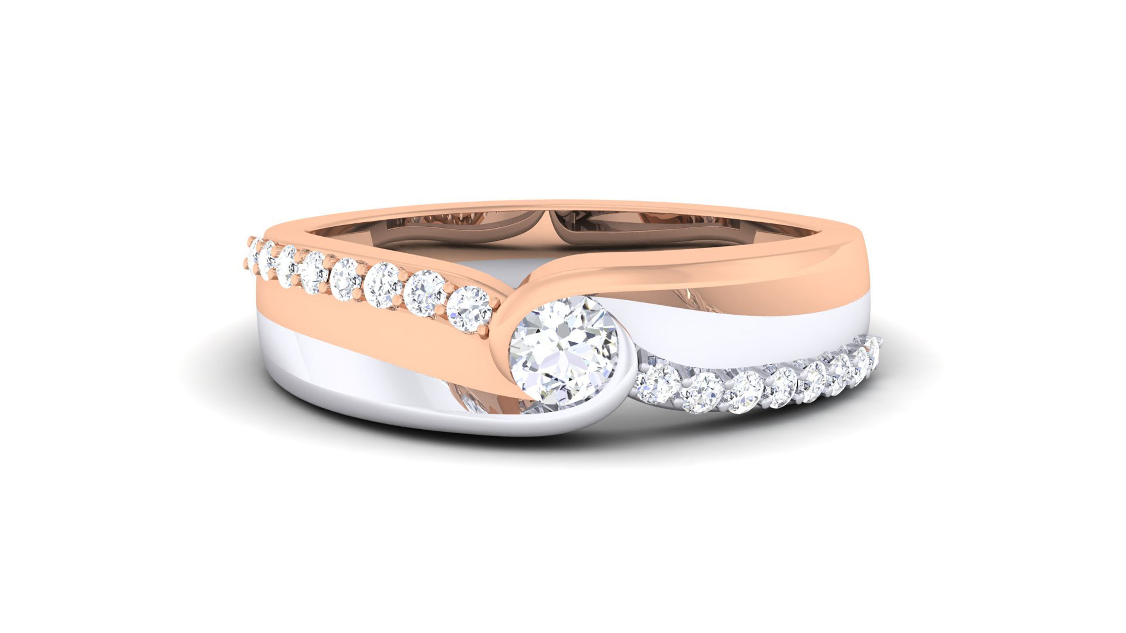 Couple Band Ring 3dm render detail  3D print model_24