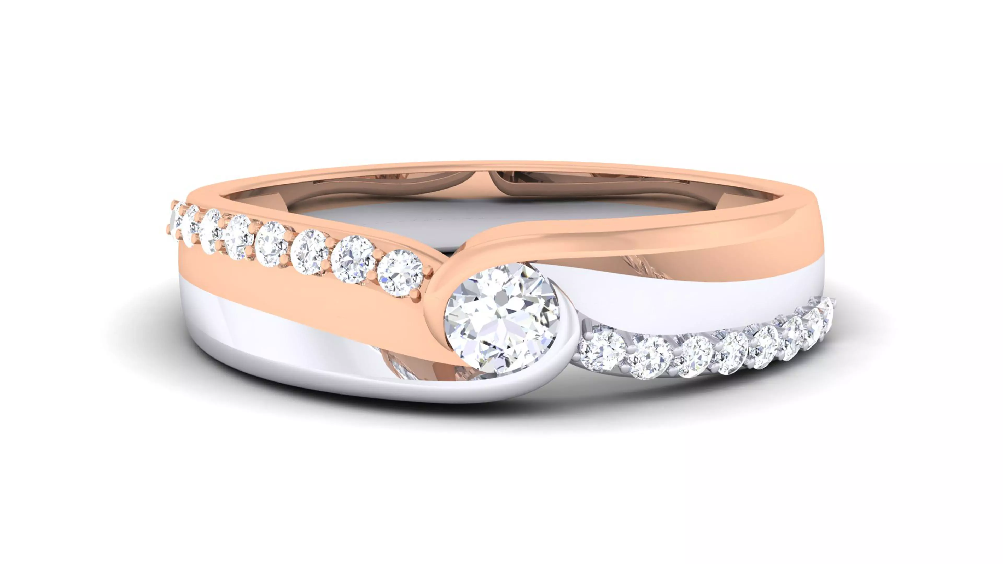 Couple Band Ring 3dm render detail  3D print model_0