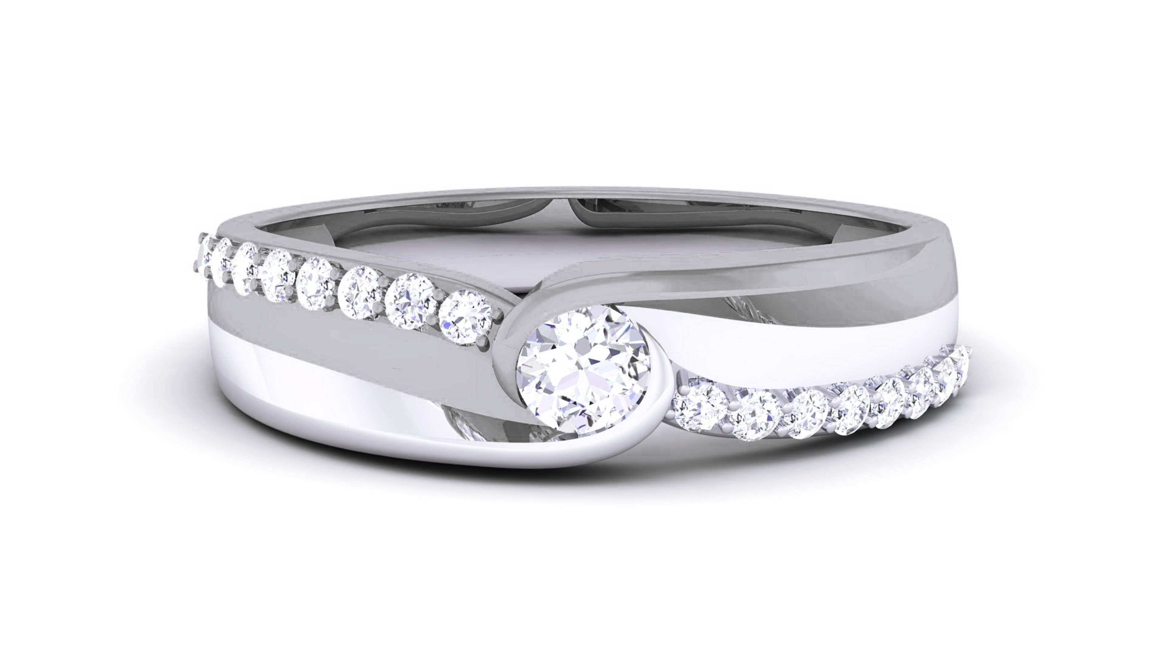 Couple Band Ring 3dm render detail  3D print model_13