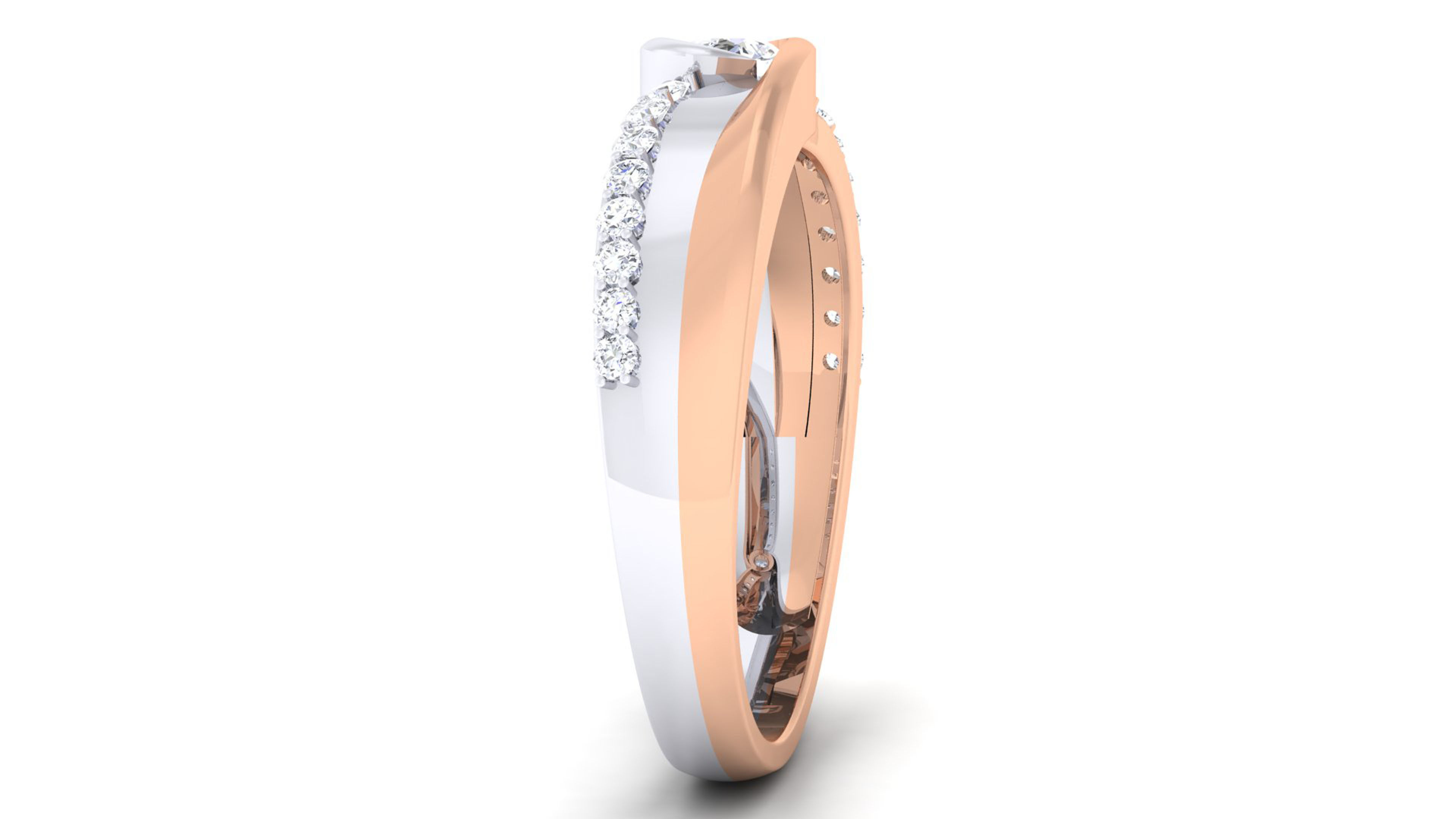 Couple Band Ring 3dm render detail  3D print model_9