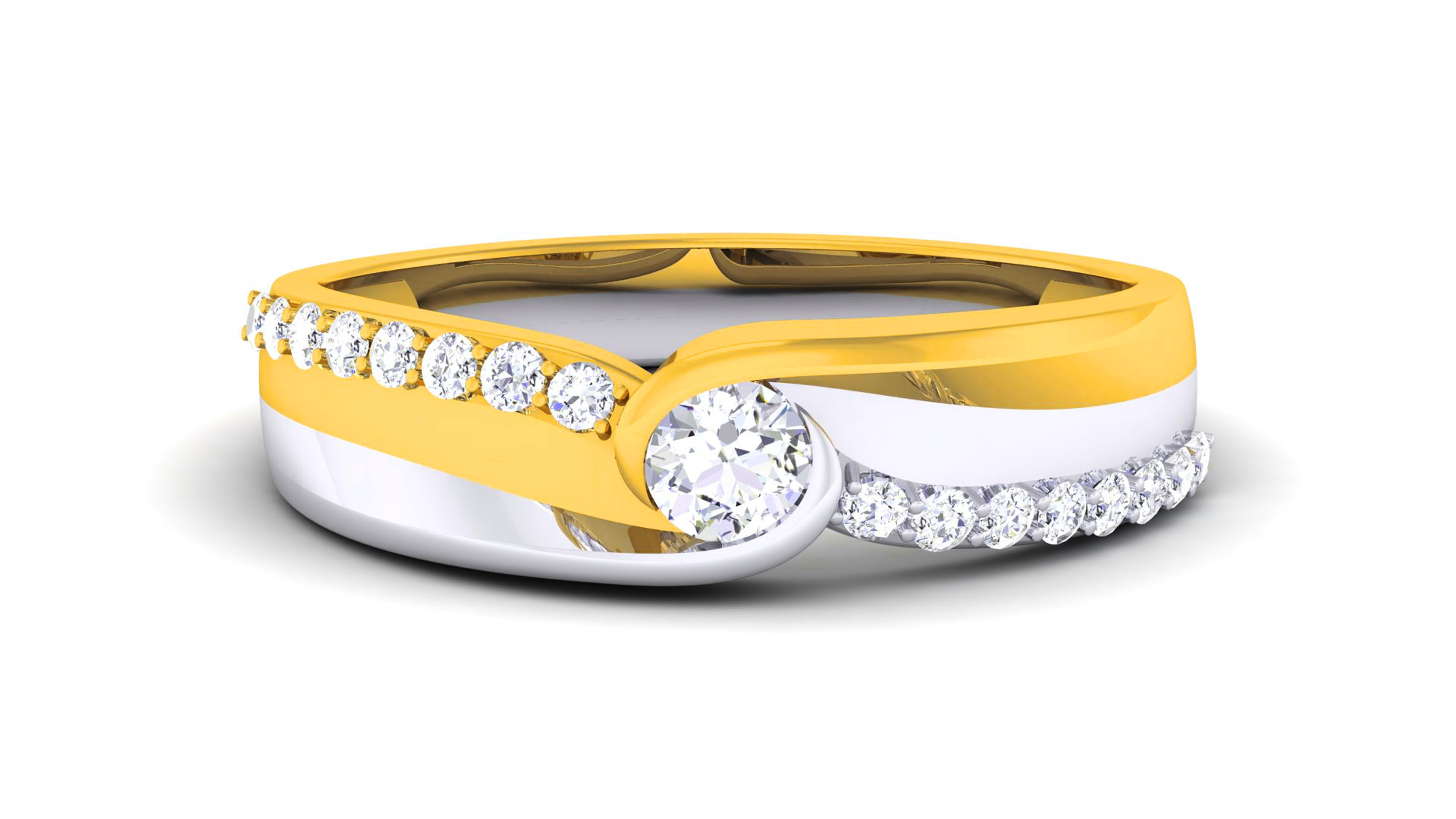 Couple Band Ring 3dm render detail  3D print model_12