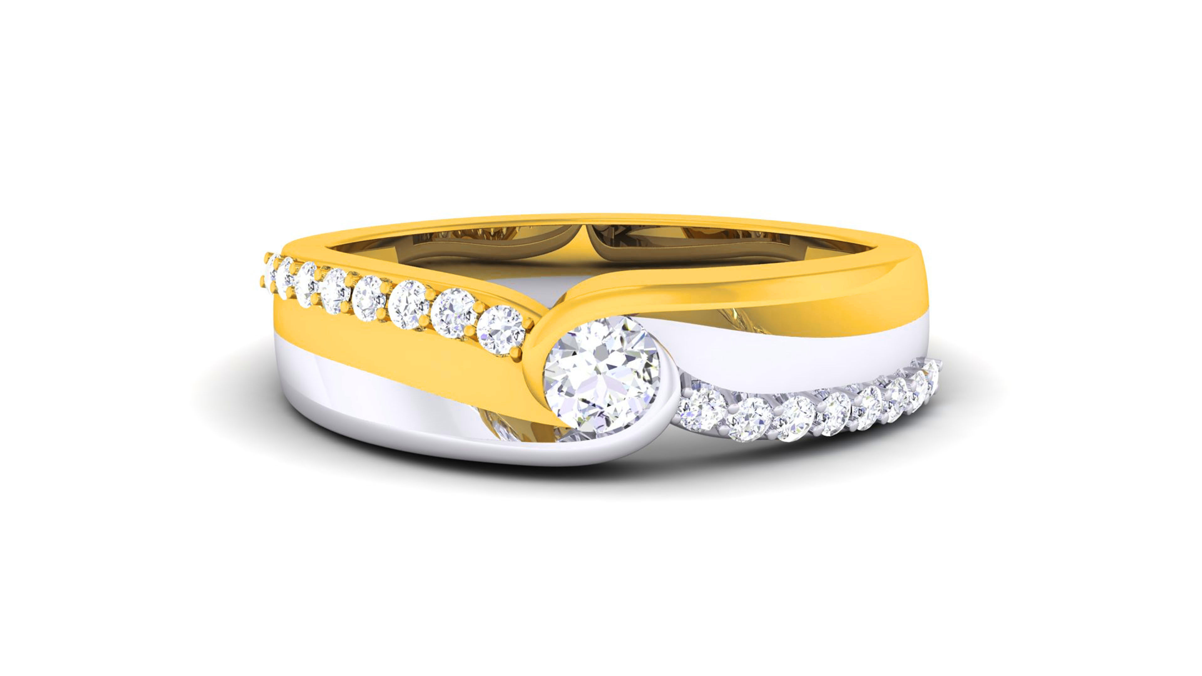Couple Band Ring 3dm render detail  3D print model_23