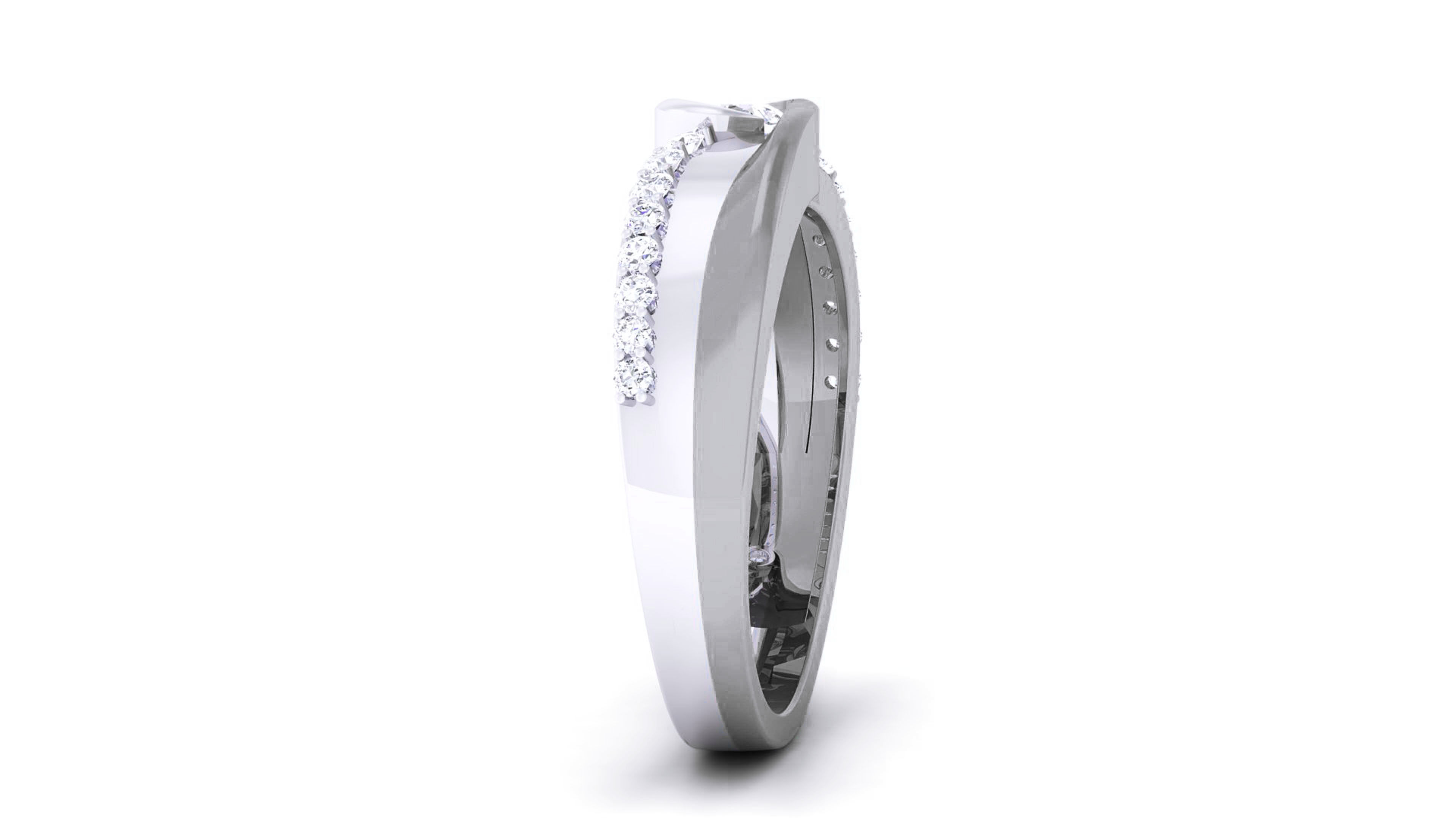 Couple Band Ring 3dm render detail  3D print model_21