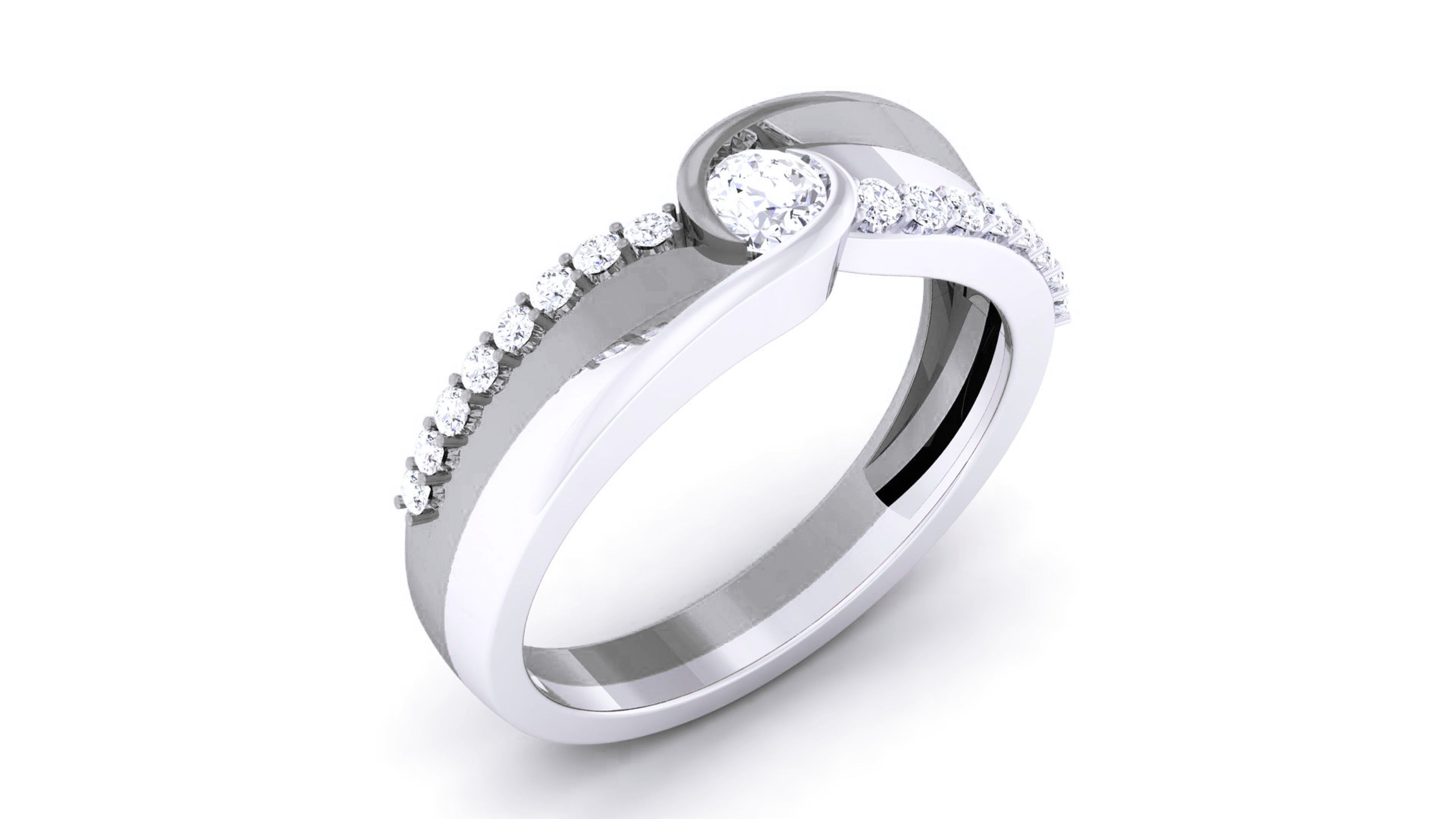 Couple Band Ring 3dm render detail  3D print model_19