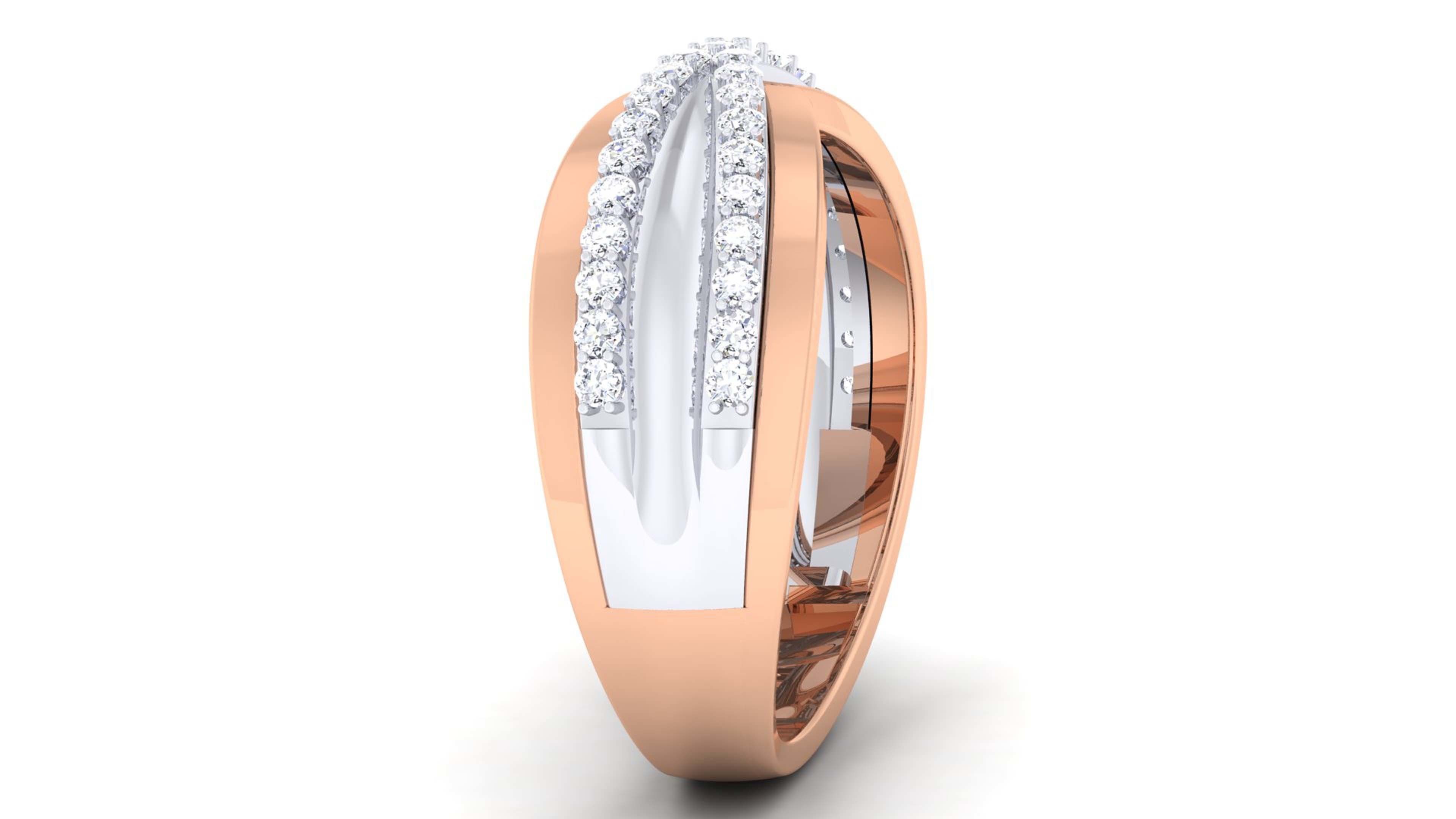 Couple Band Ring 3dm render detail  3D print model_9