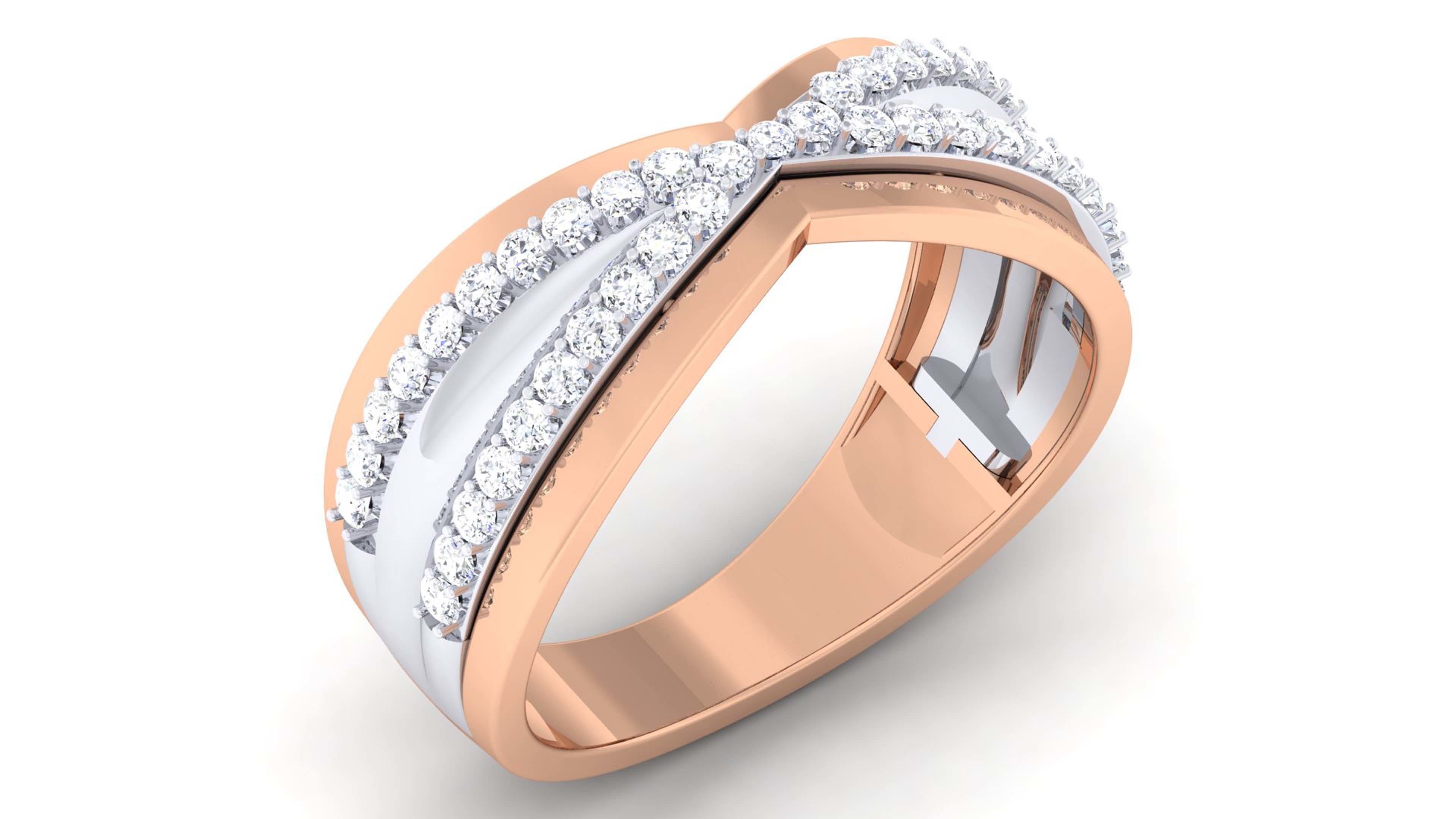 Couple Band Ring 3dm render detail  3D print model_6