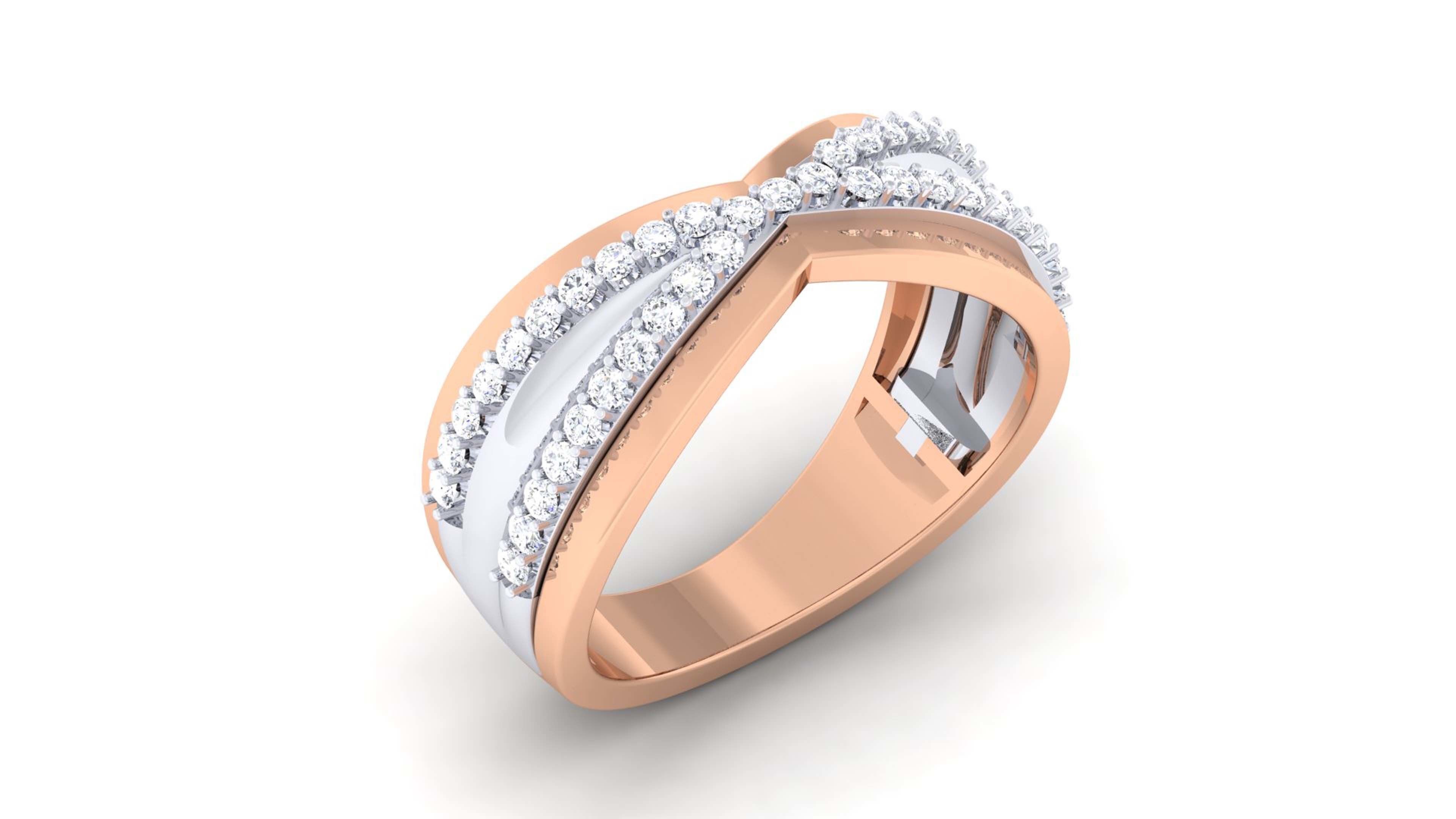 Couple Band Ring 3dm render detail  3D print model_17