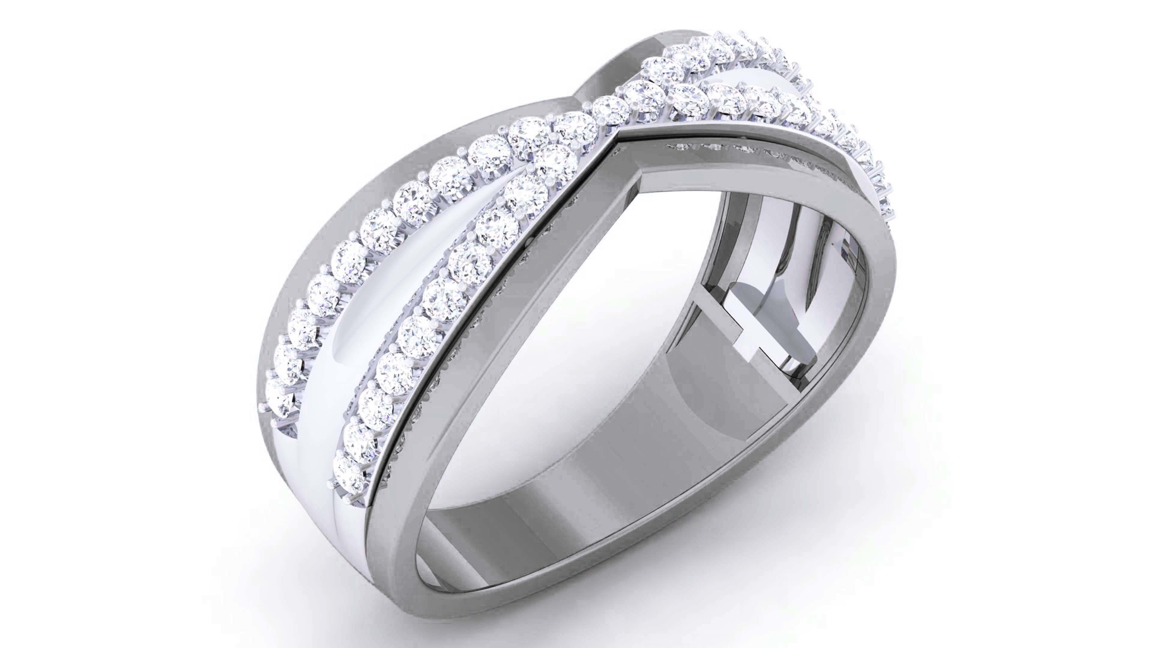 Couple Band Ring 3dm render detail  3D print model_8