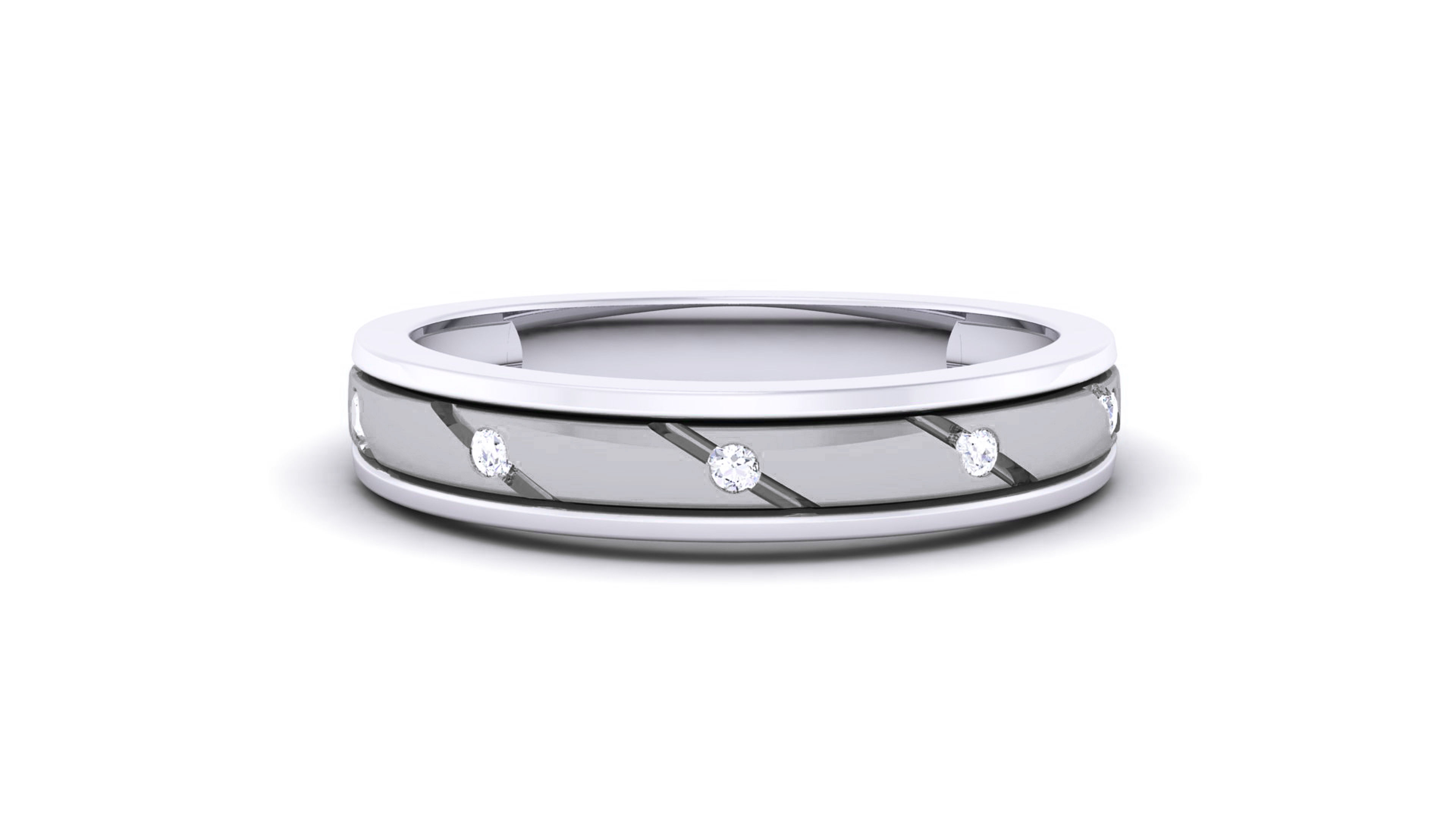 Couple Band Ring 3dm render detail  3D print model_25