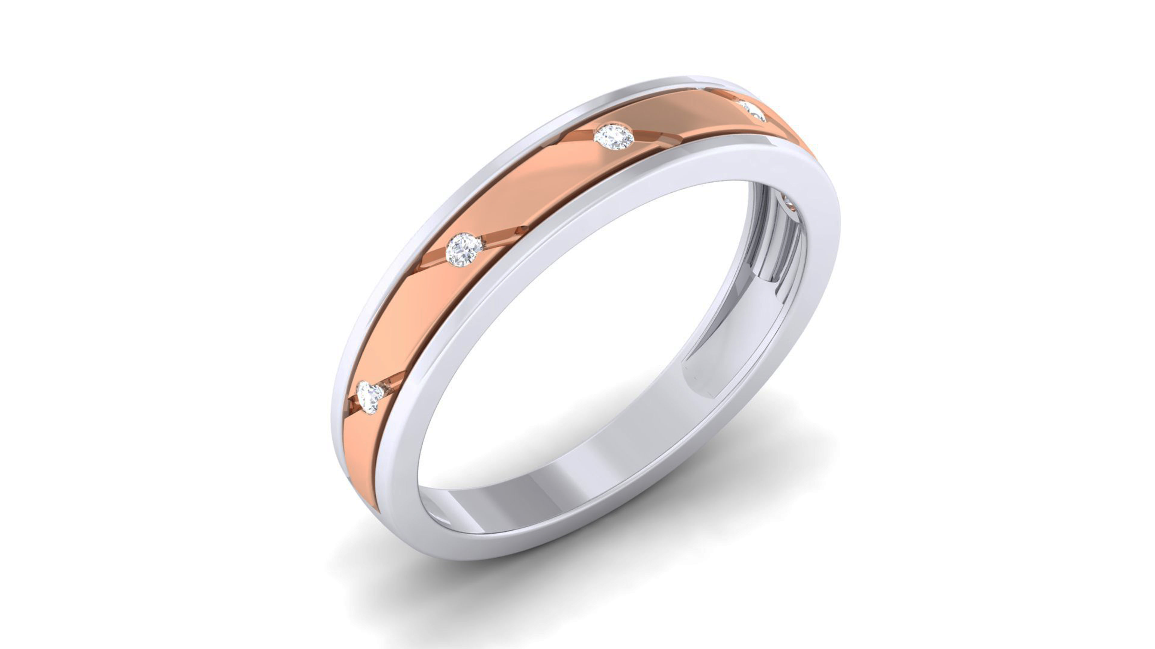 Couple Band Ring 3dm render detail  3D print model_17