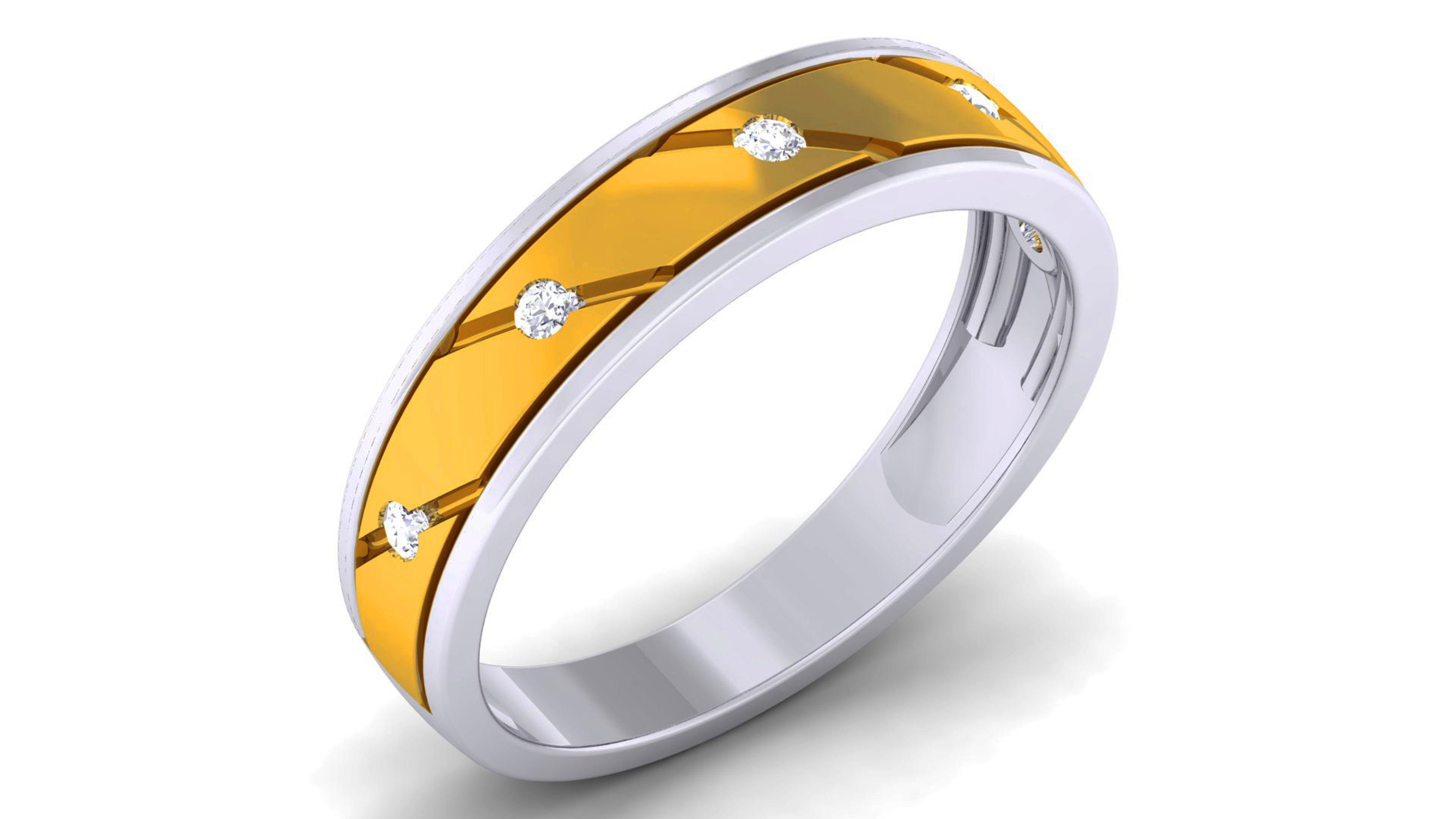 Couple Band Ring 3dm render detail  3D print model_7