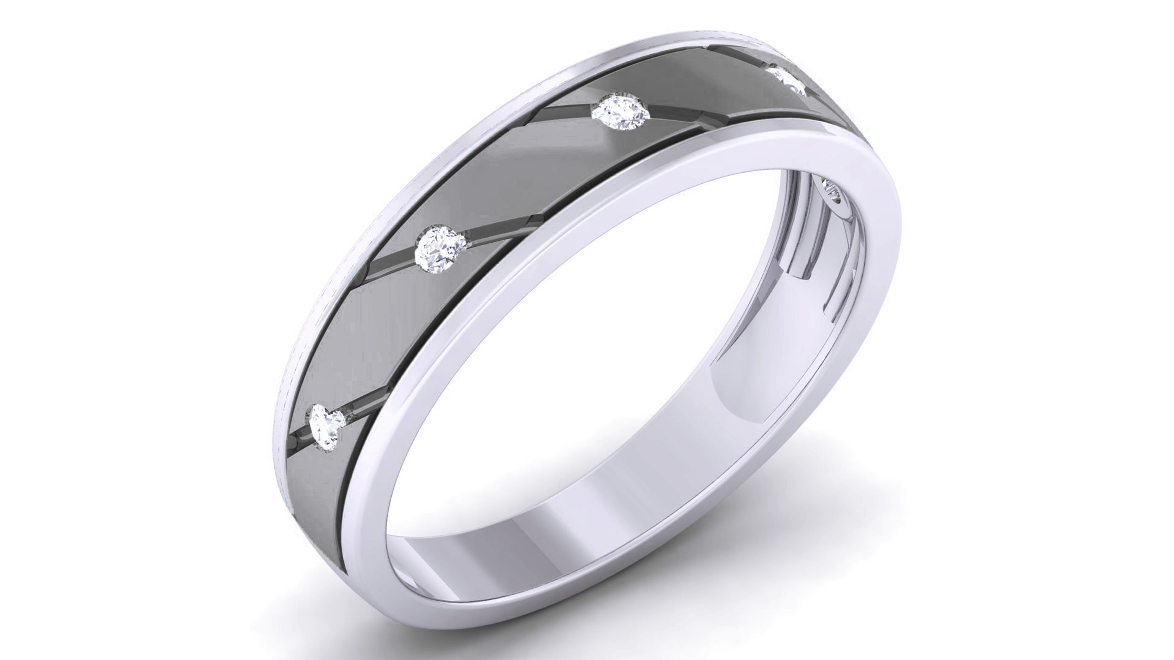 Couple Band Ring 3dm render detail  3D print model_8