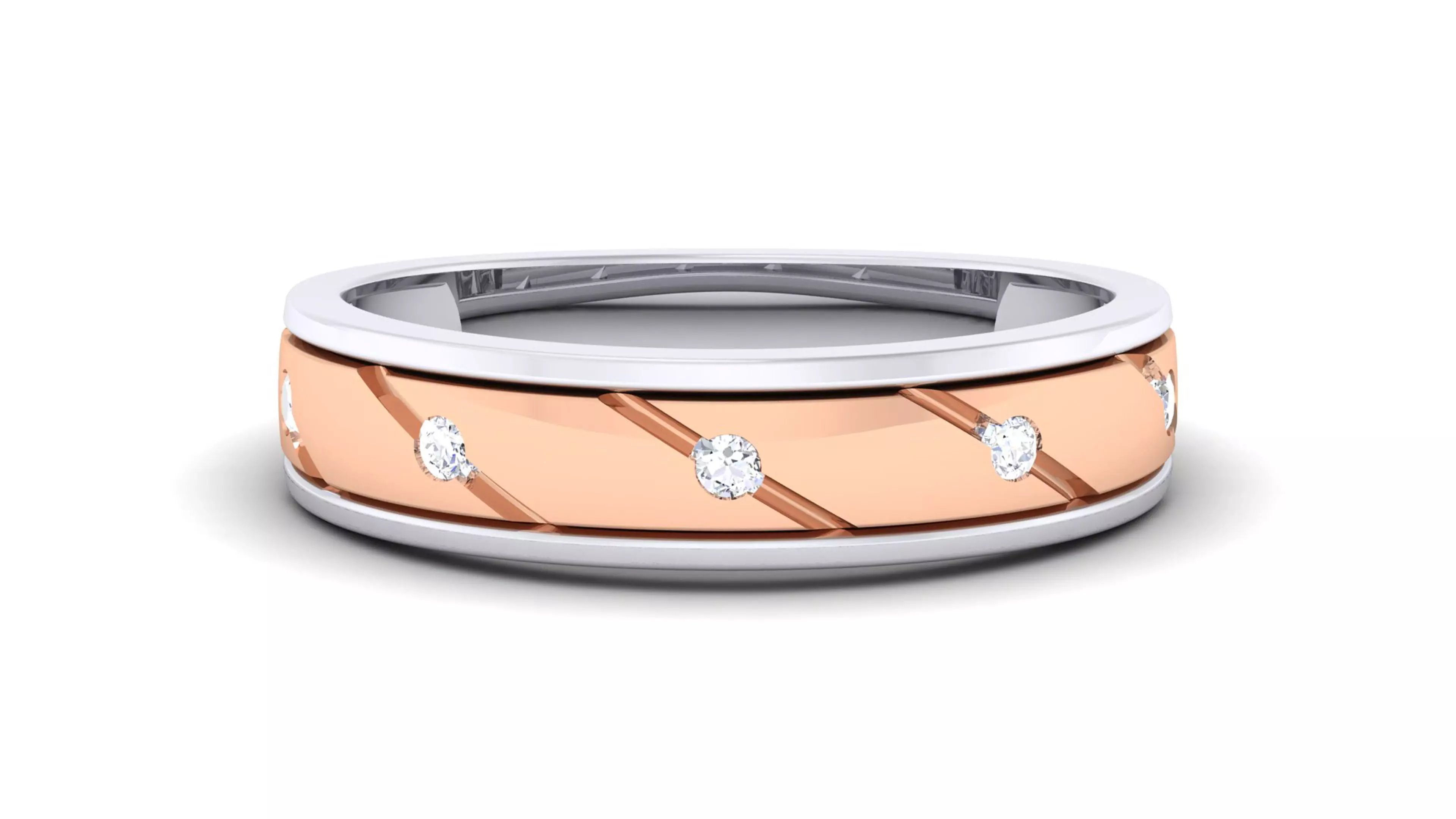 Couple Band Ring 3dm render detail  3D print model_0