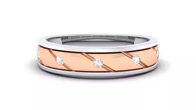 Couple Band Ring 3dm render detail  3D print model