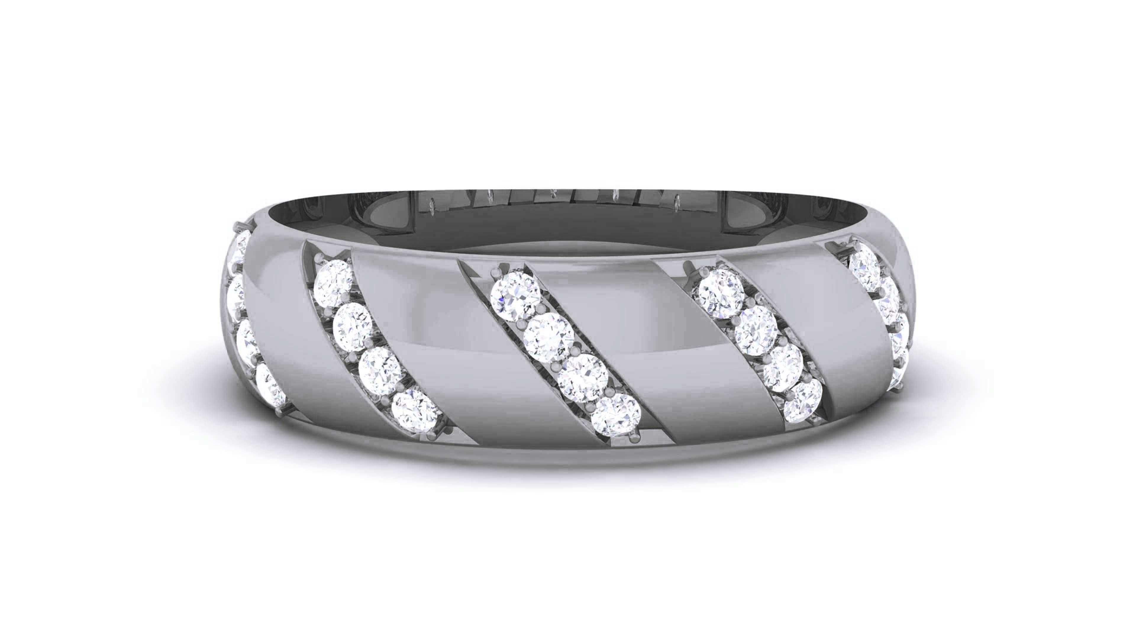 Couple Band Ring 3dm render detail  3D print model_12