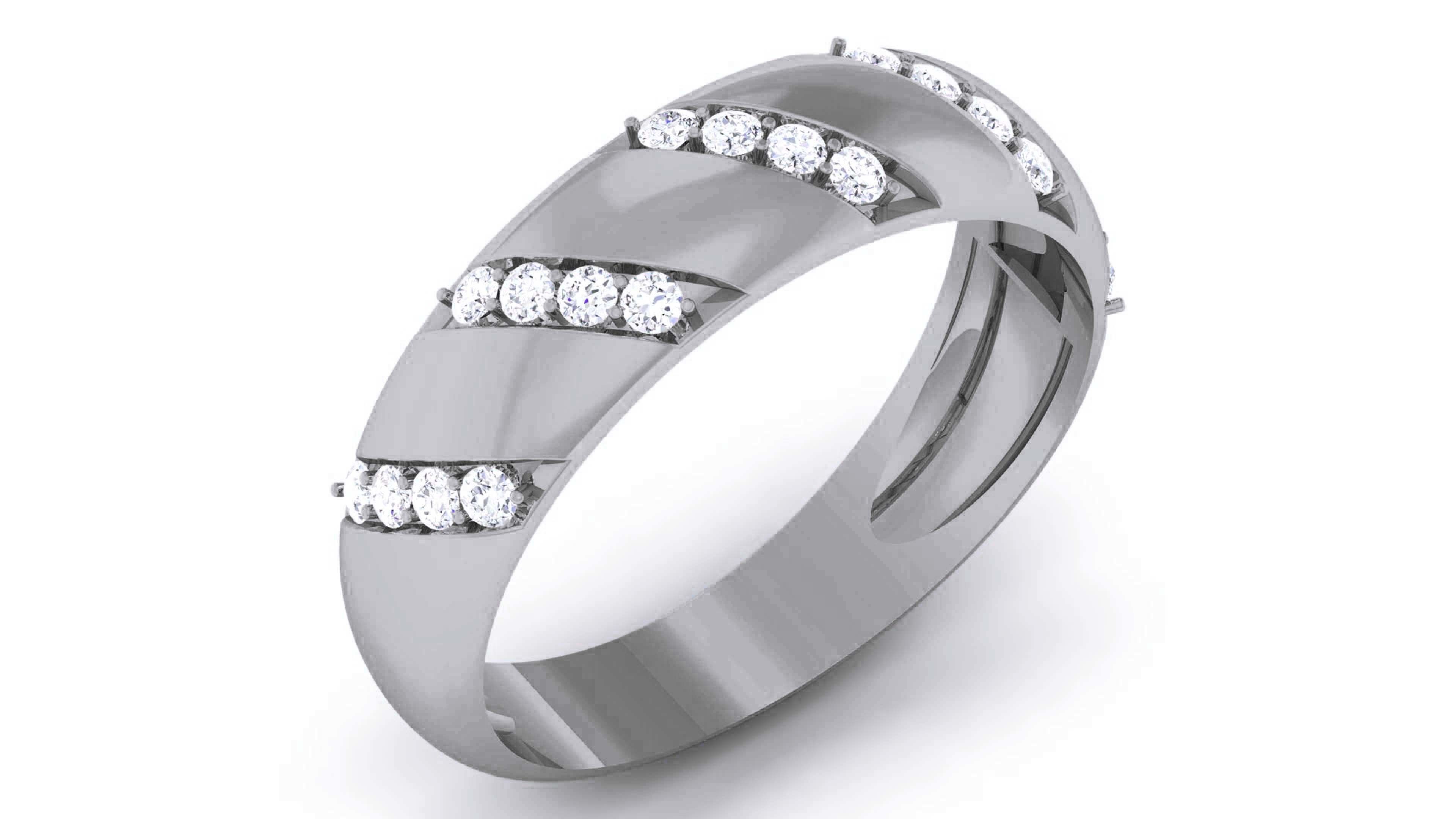 Couple Band Ring 3dm render detail  3D print model_8