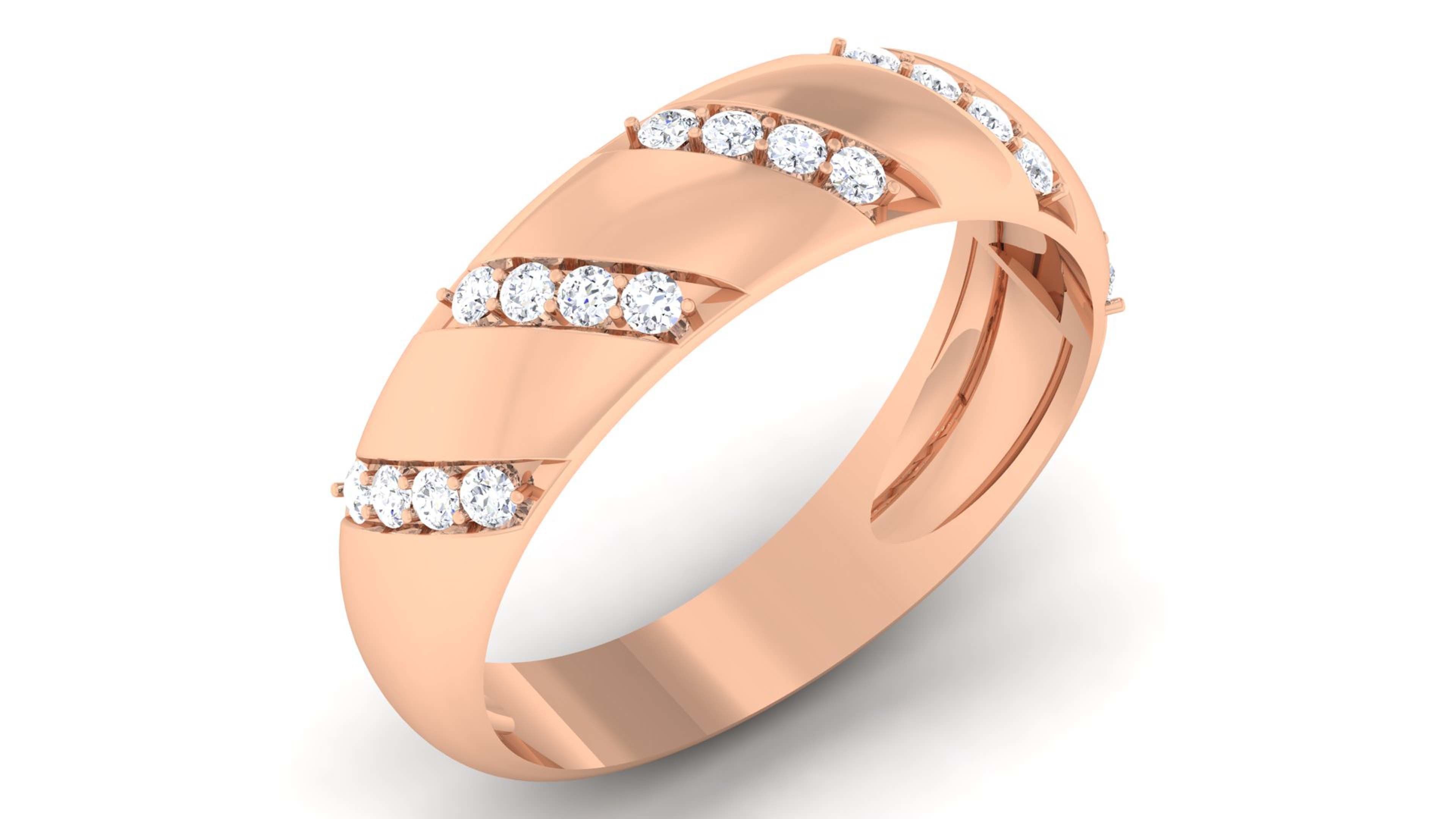 Couple Band Ring 3dm render detail  3D print model_6