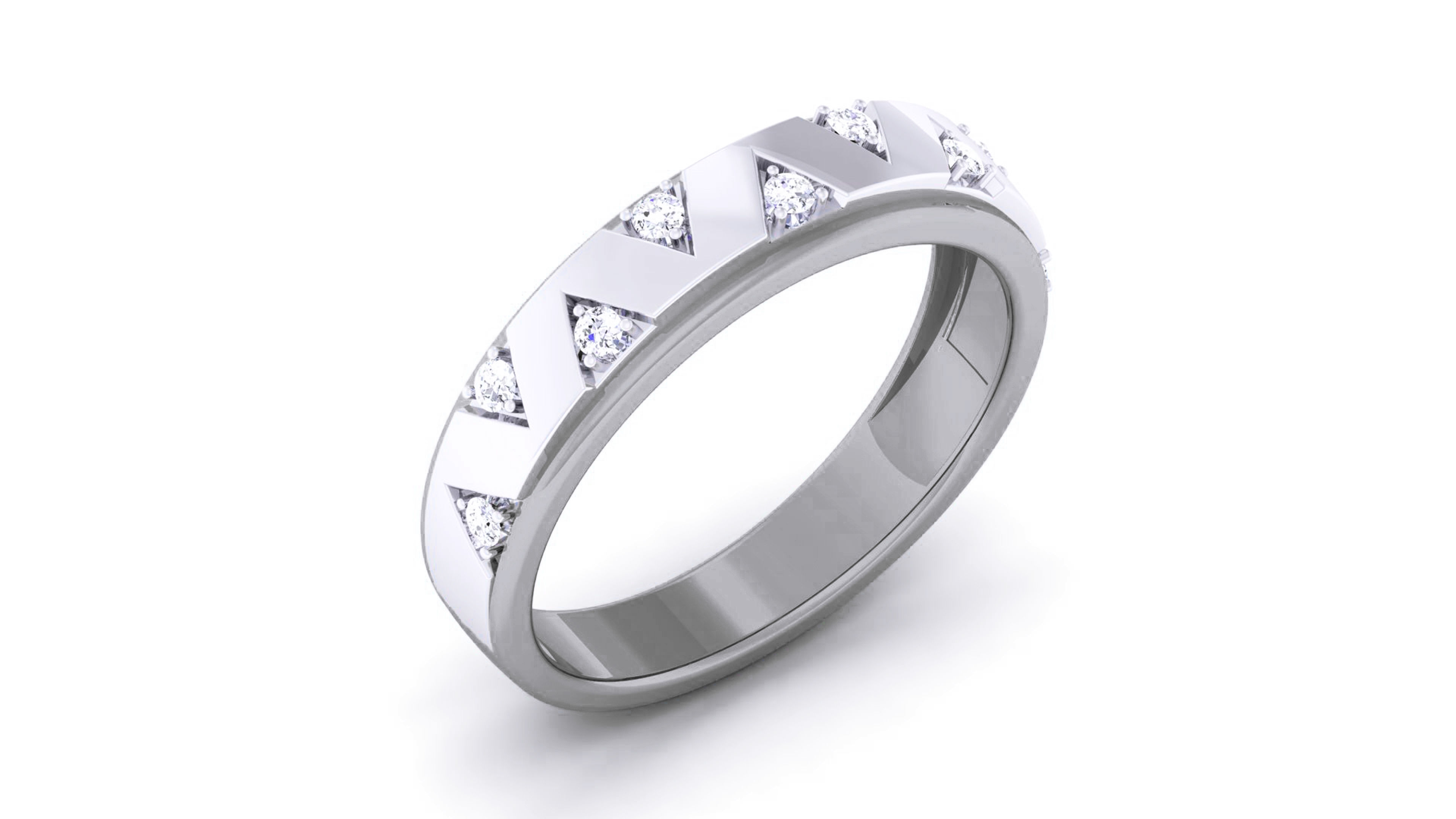 Couple Band Ring 3dm render detail  3D print model_19