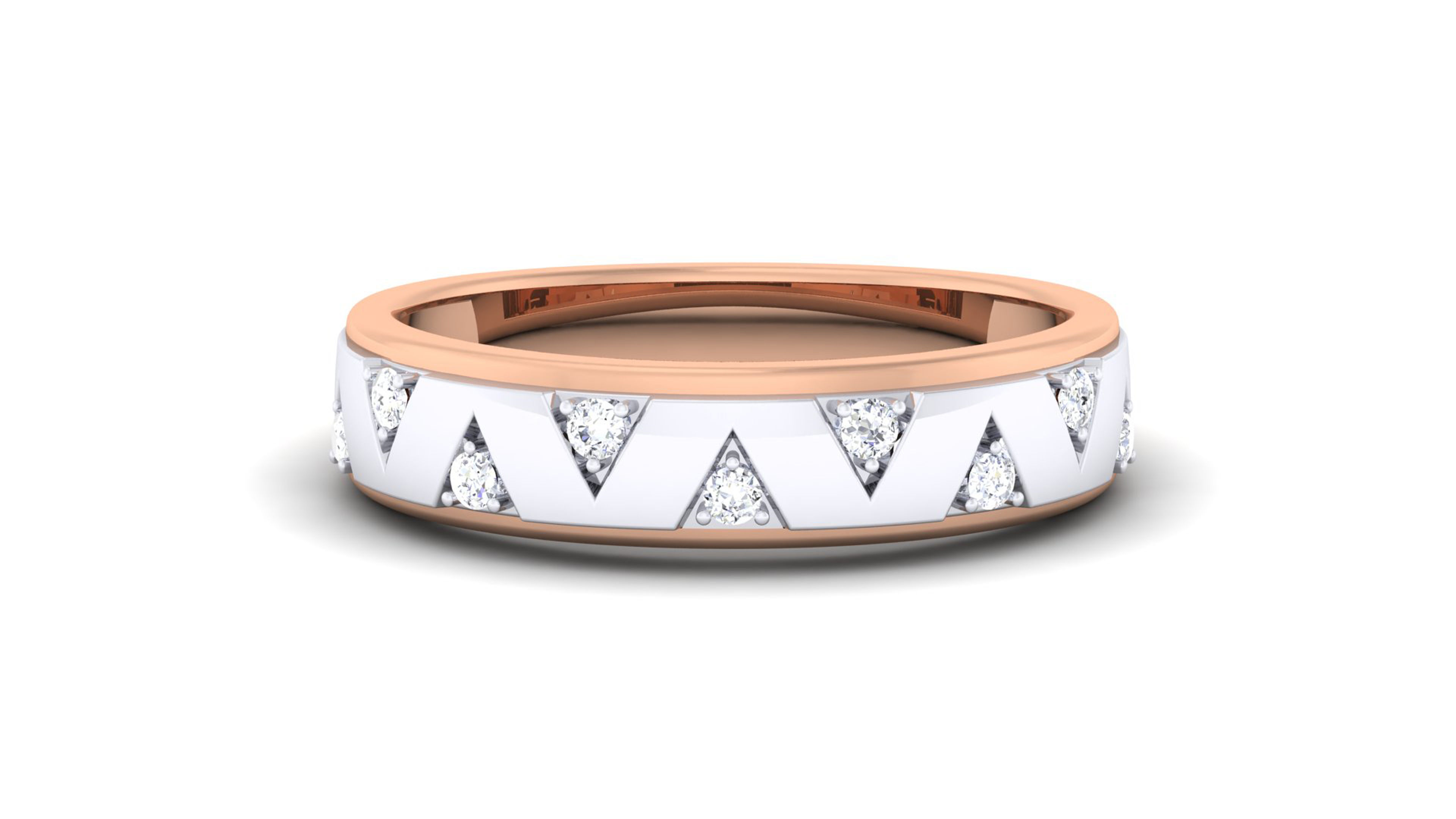 Couple Band Ring 3dm render detail  3D print model_23