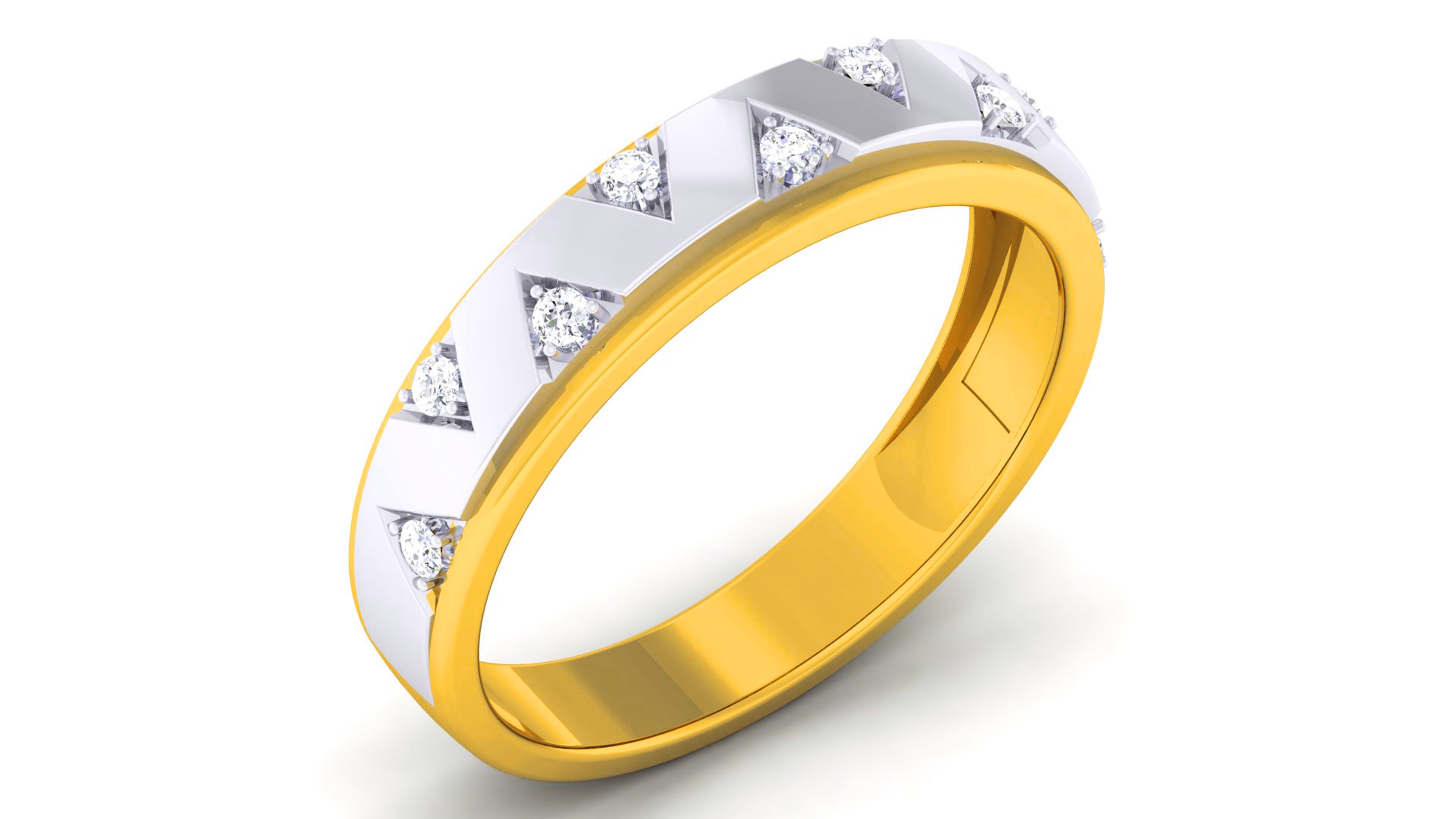 Couple Band Ring 3dm render detail  3D print model_8
